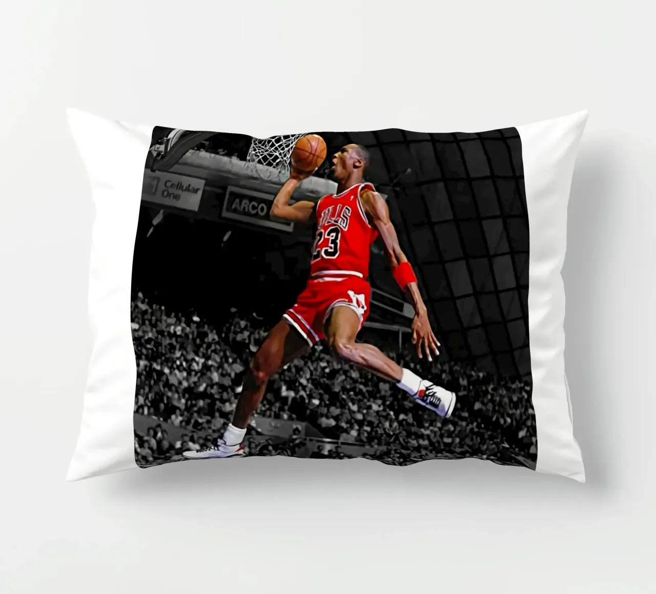 Poster per i Bulls 23 Slam dunk cuscino da FAKE ARTWORK STORE