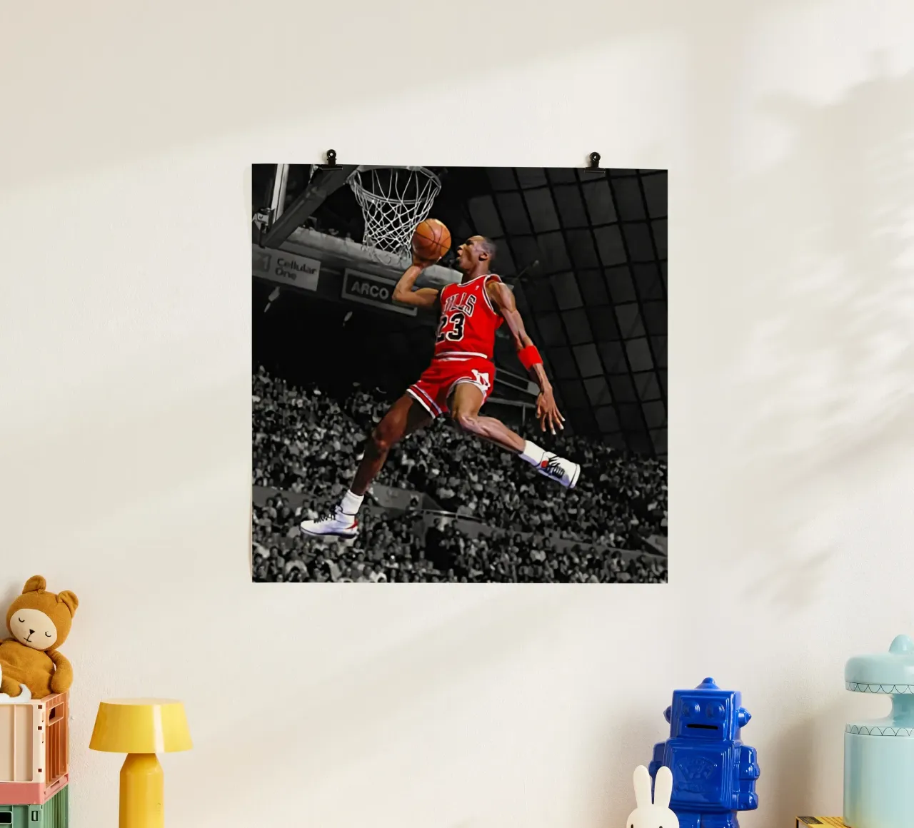 Poster per i Bulls 23 Slam dunk poster da FAKE ARTWORK STORE