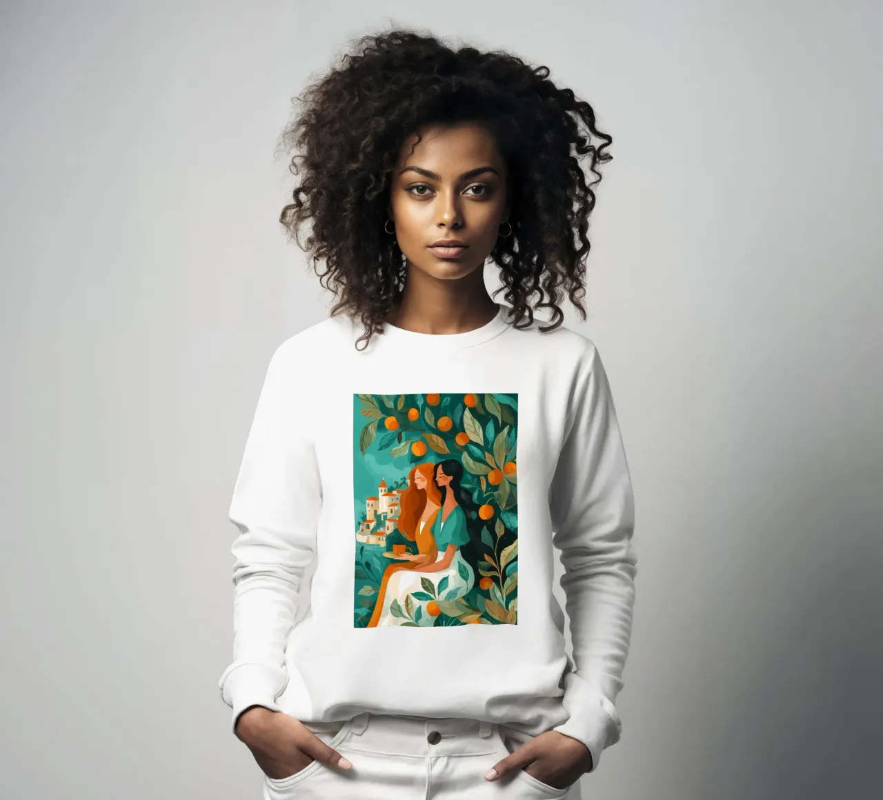 Beneath the Orange Tree I sweatshirt by Clara August