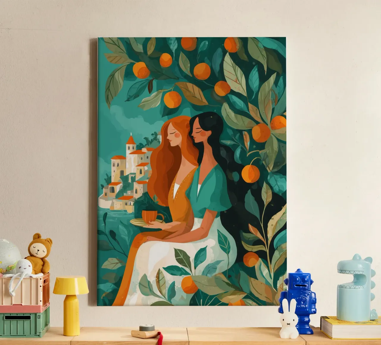 Beneath the Orange Tree I canvas van Clara August