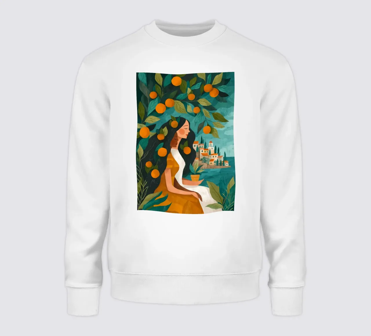 Beneath the Orange Tree II sweatshirt by Clara August