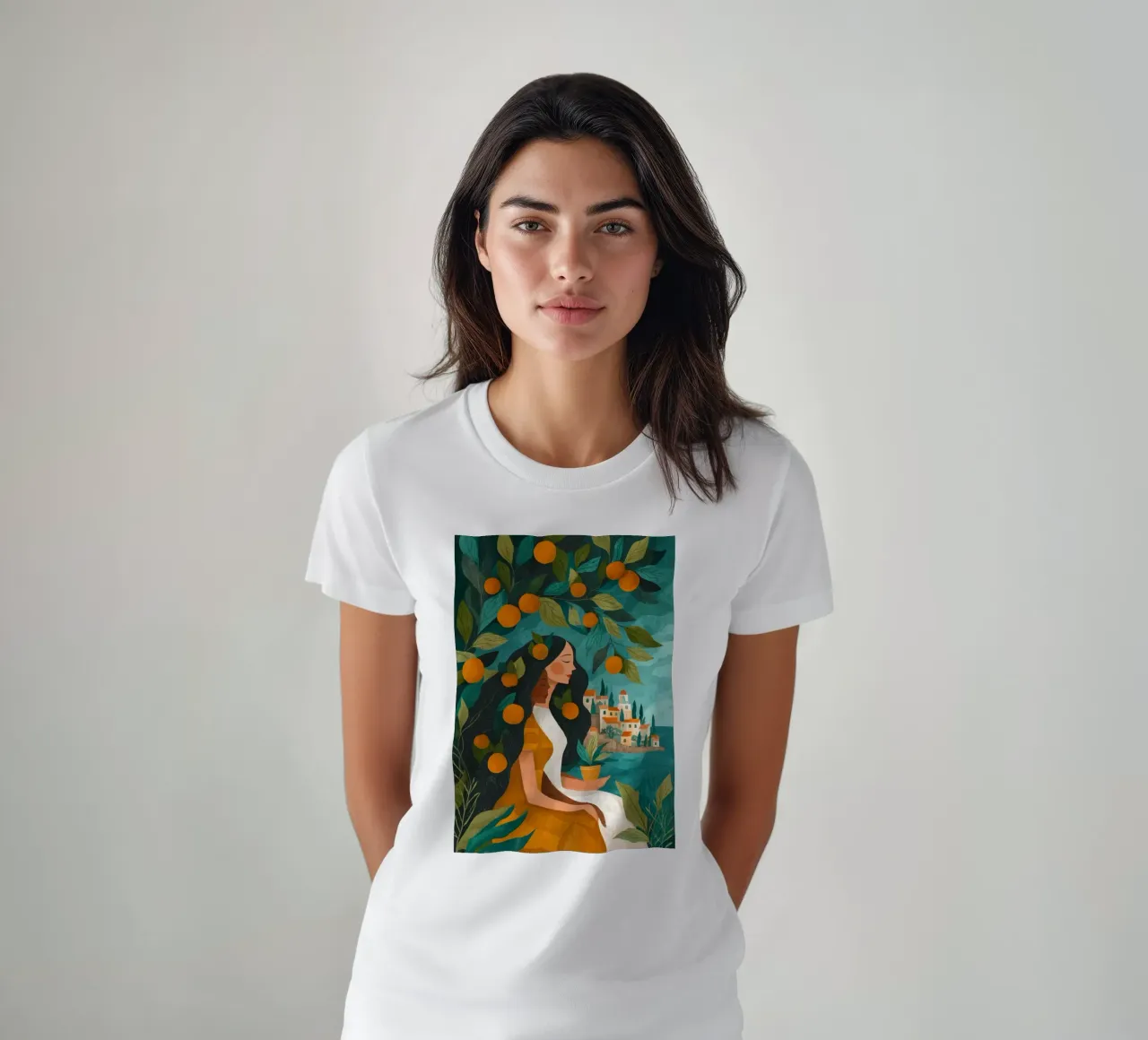 Beneath the Orange Tree II t-shirt da Clara August