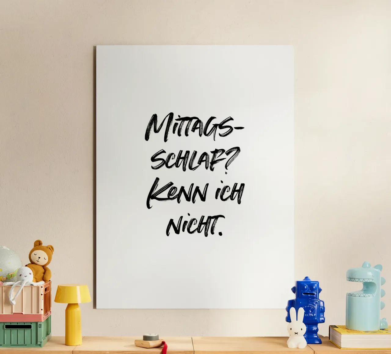 Mittagsschlaf? Kenn ich nicht. | Kinderzimmer alluminio dibond da just typo