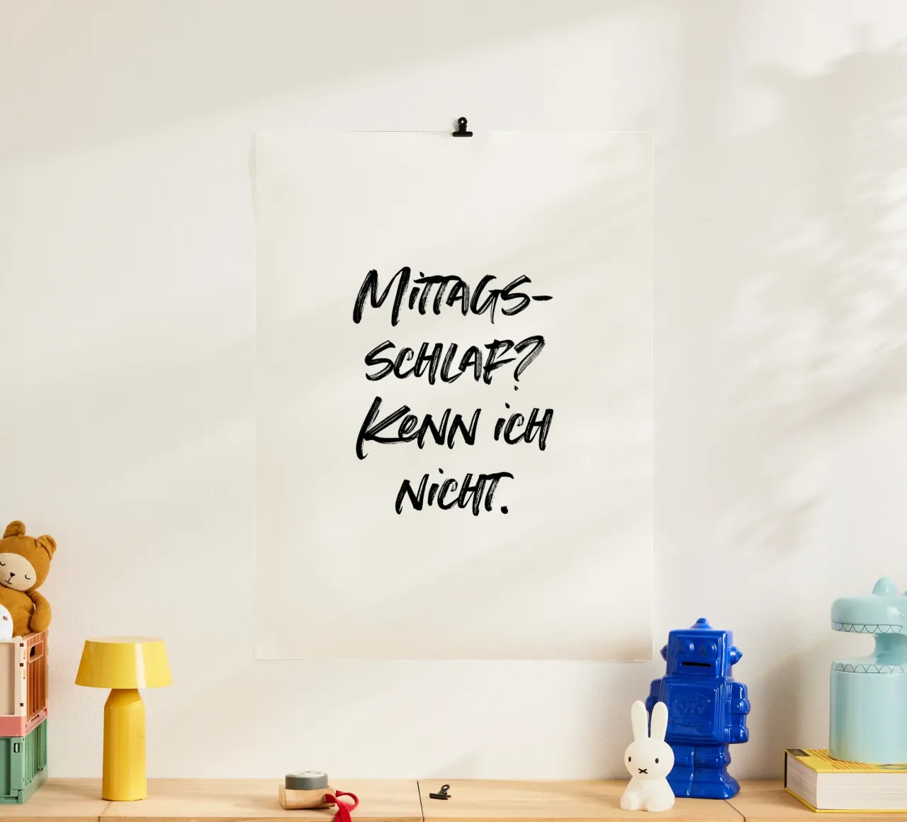 Mittagsschlaf? Kenn ich nicht. | Kinderzimmer carta hahnemühle da just typo
