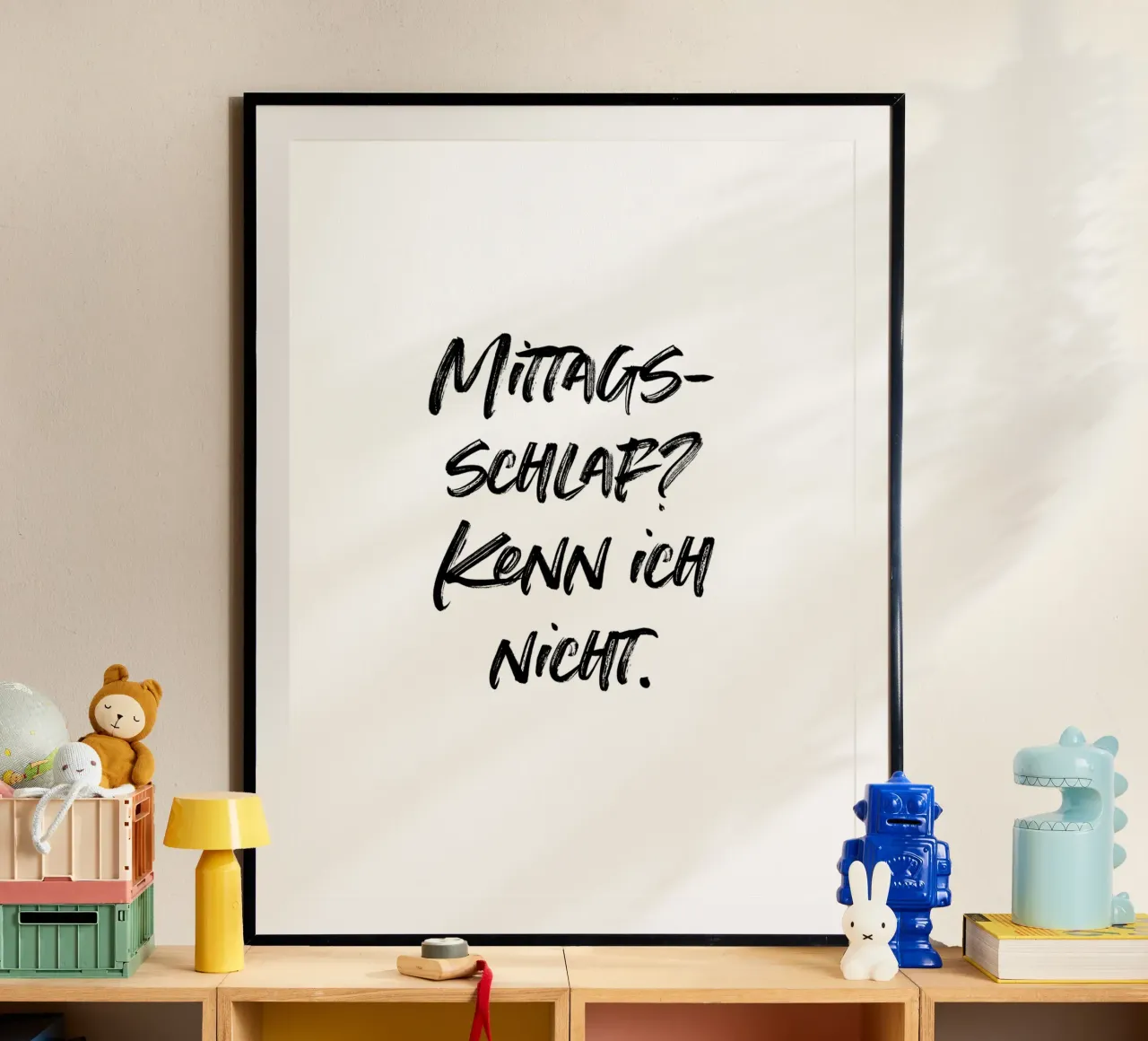 Mittagsschlaf? Kenn ich nicht. | Kinderzimmer carta hahnemühle da just typo