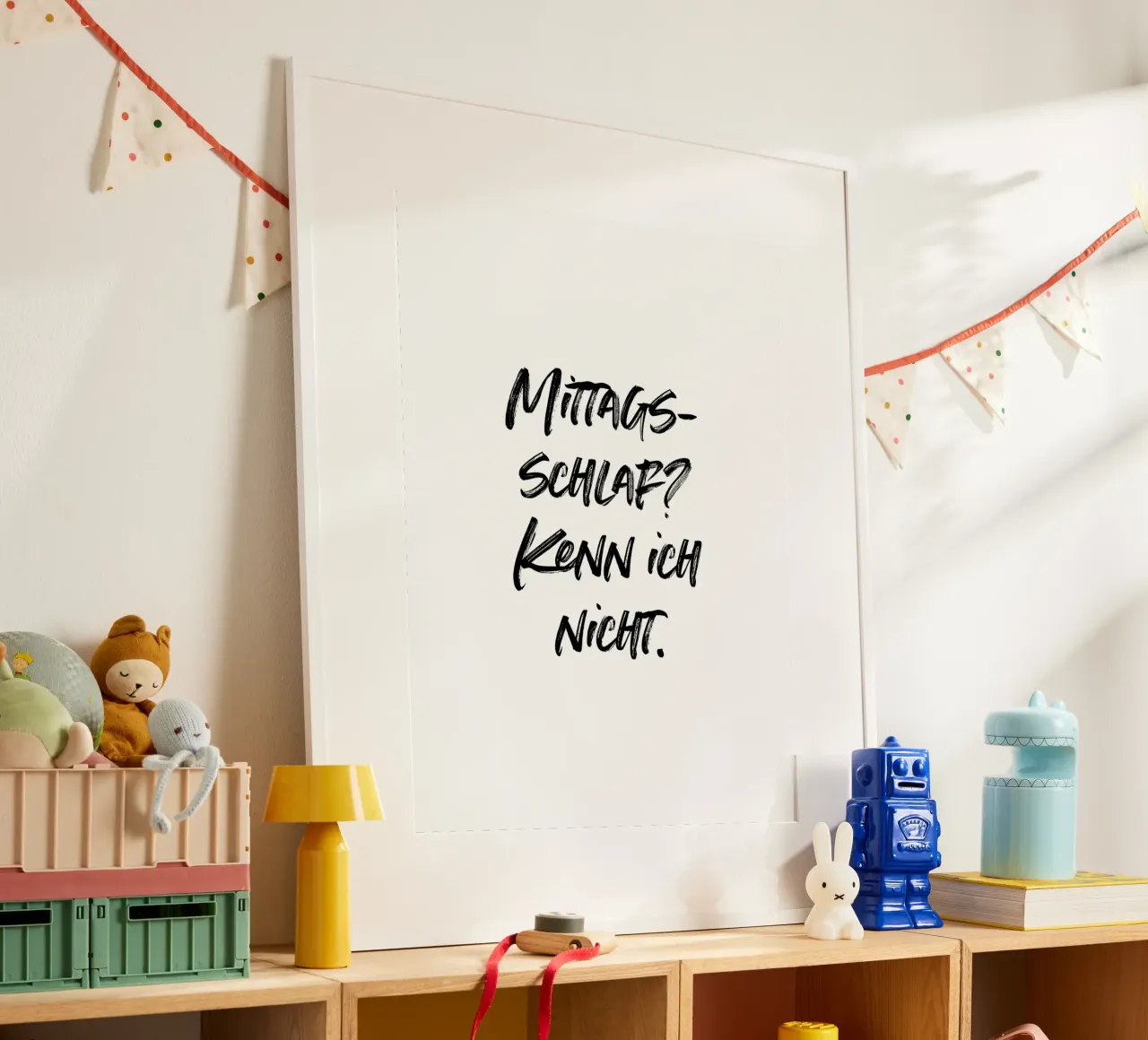 Mittagsschlaf? Kenn ich nicht. | Kinderzimmer carta hahnemühle da just typo