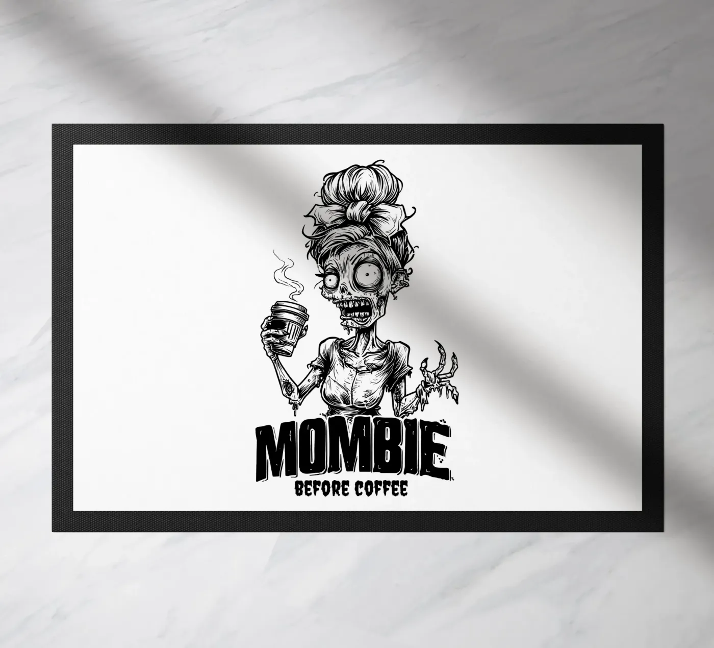 MOMBIE before coffee deurmat van erdengut