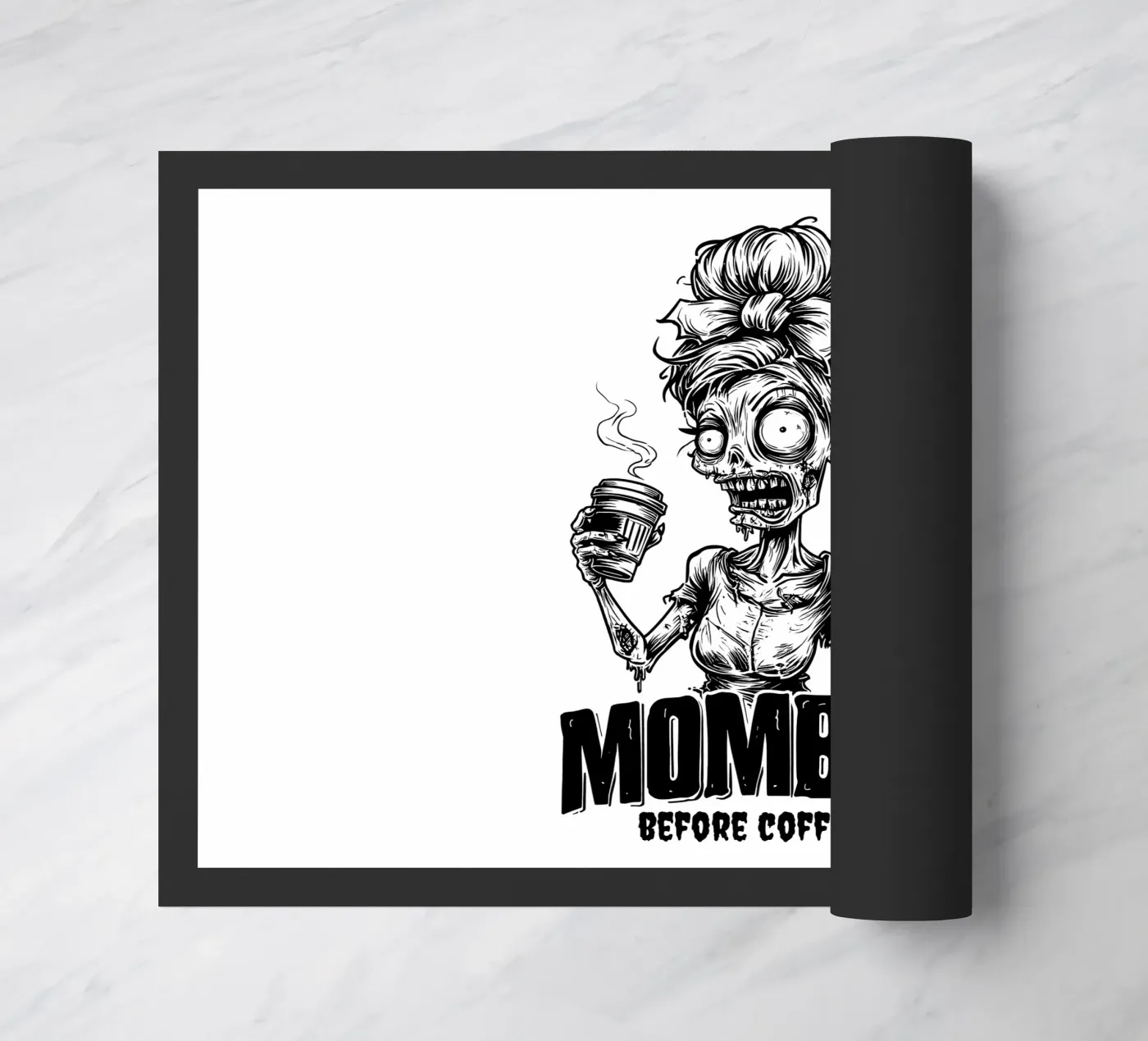 MOMBIE before coffee deurmat van erdengut