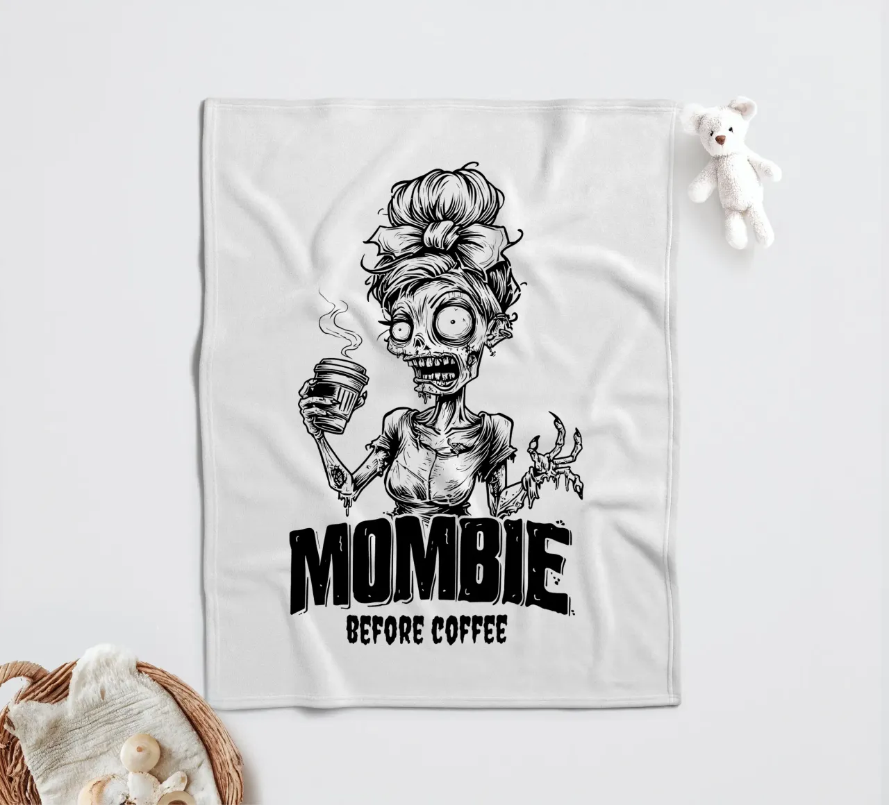 MOMBIE before coffee coperta in pile da erdengut