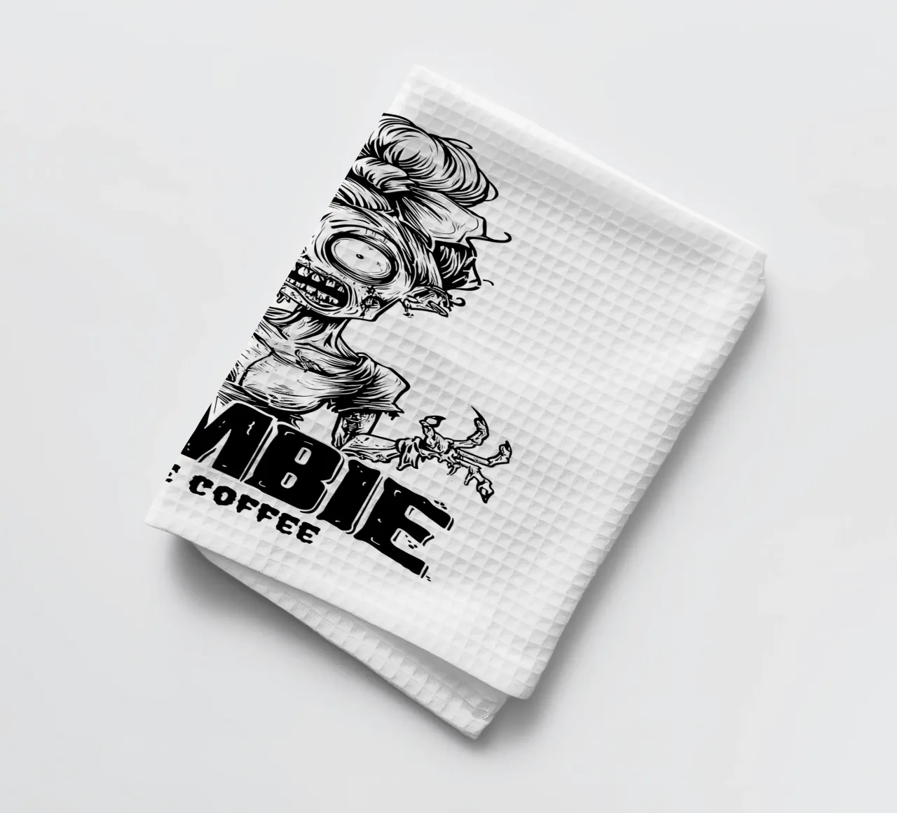 MOMBIE before coffee Geschirrtuch von erdengut
