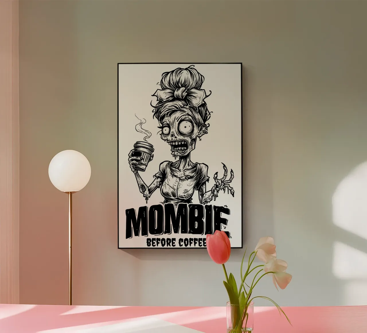 MOMBIE before coffee plexiglass da erdengut