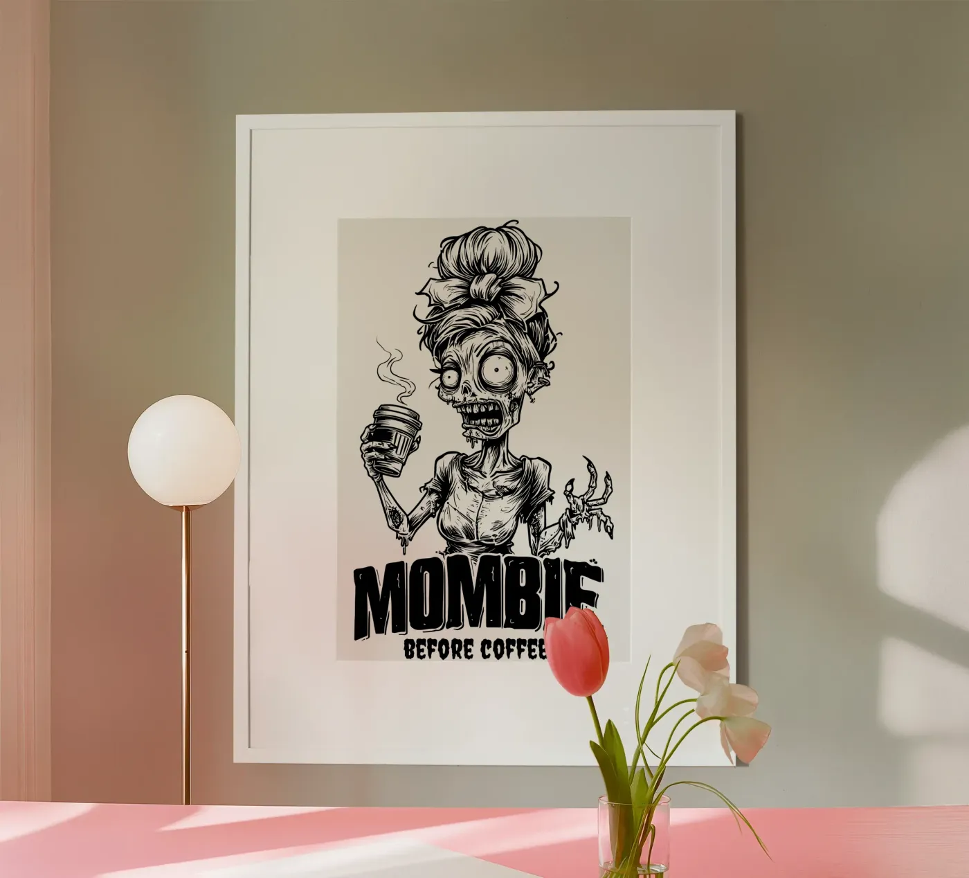 MOMBIE before coffee poster da erdengut