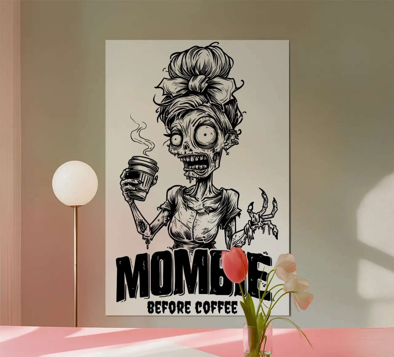MOMBIE before coffee poster da erdengut