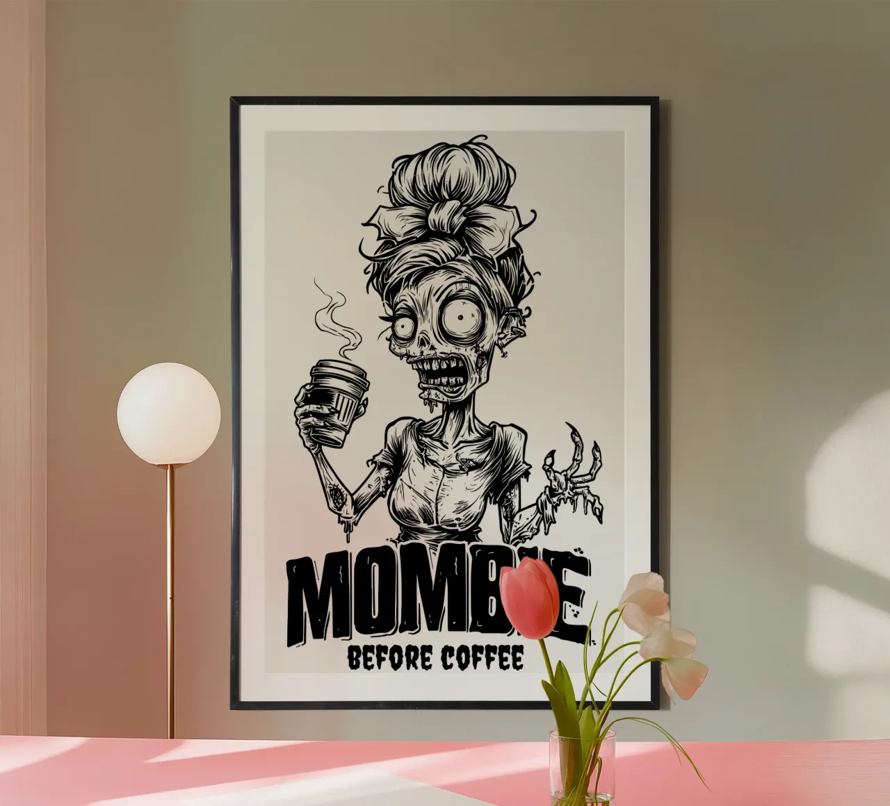 MOMBIE before coffee poster da erdengut