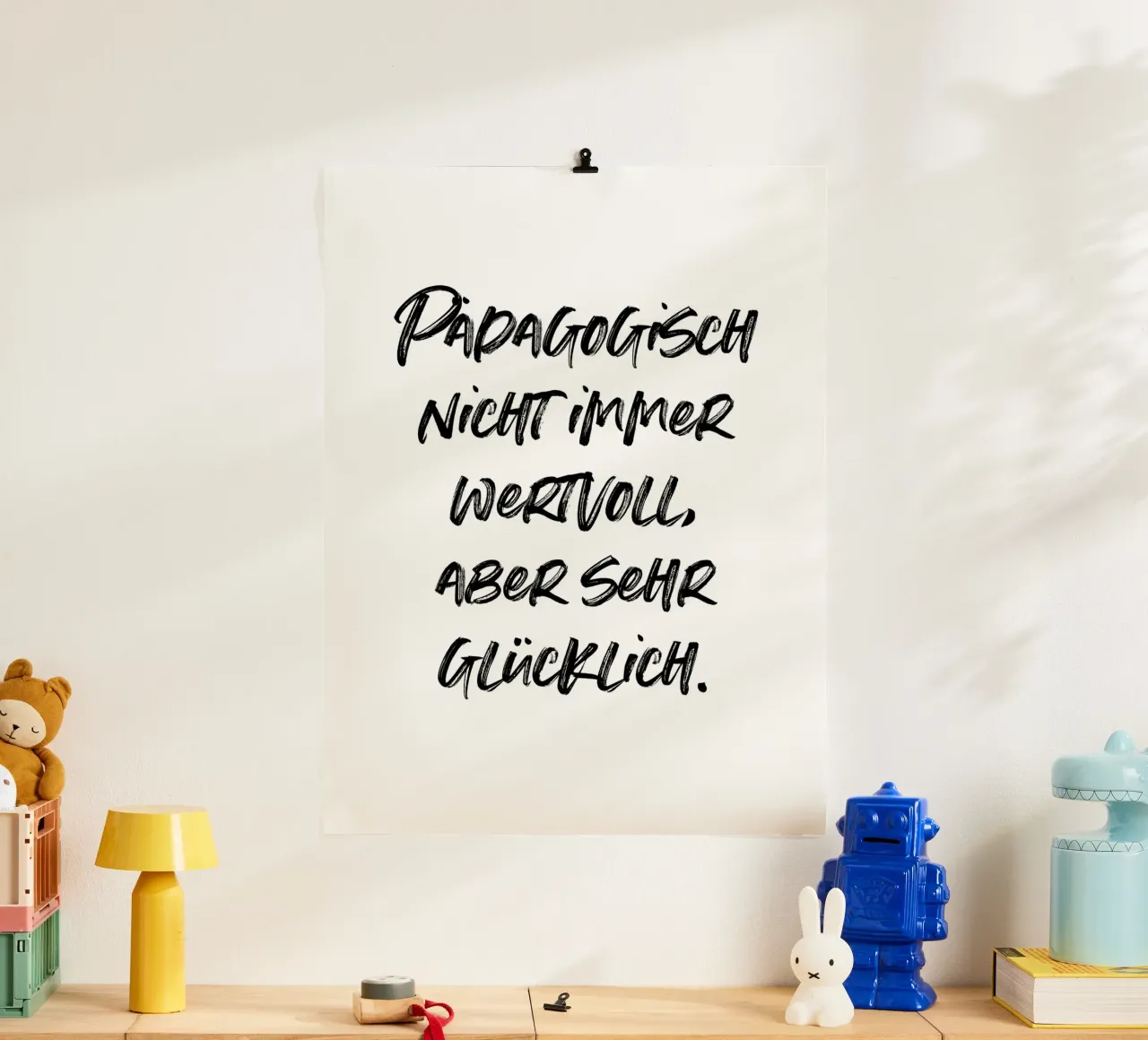 Pädagogisch nicht immer wertvoll, aber sehr glücklich. carta hahnemühle da just typo