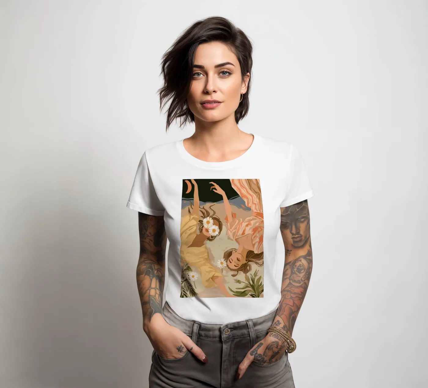 Daisy Eclipse dames t-shirt getailleerd van Clara August