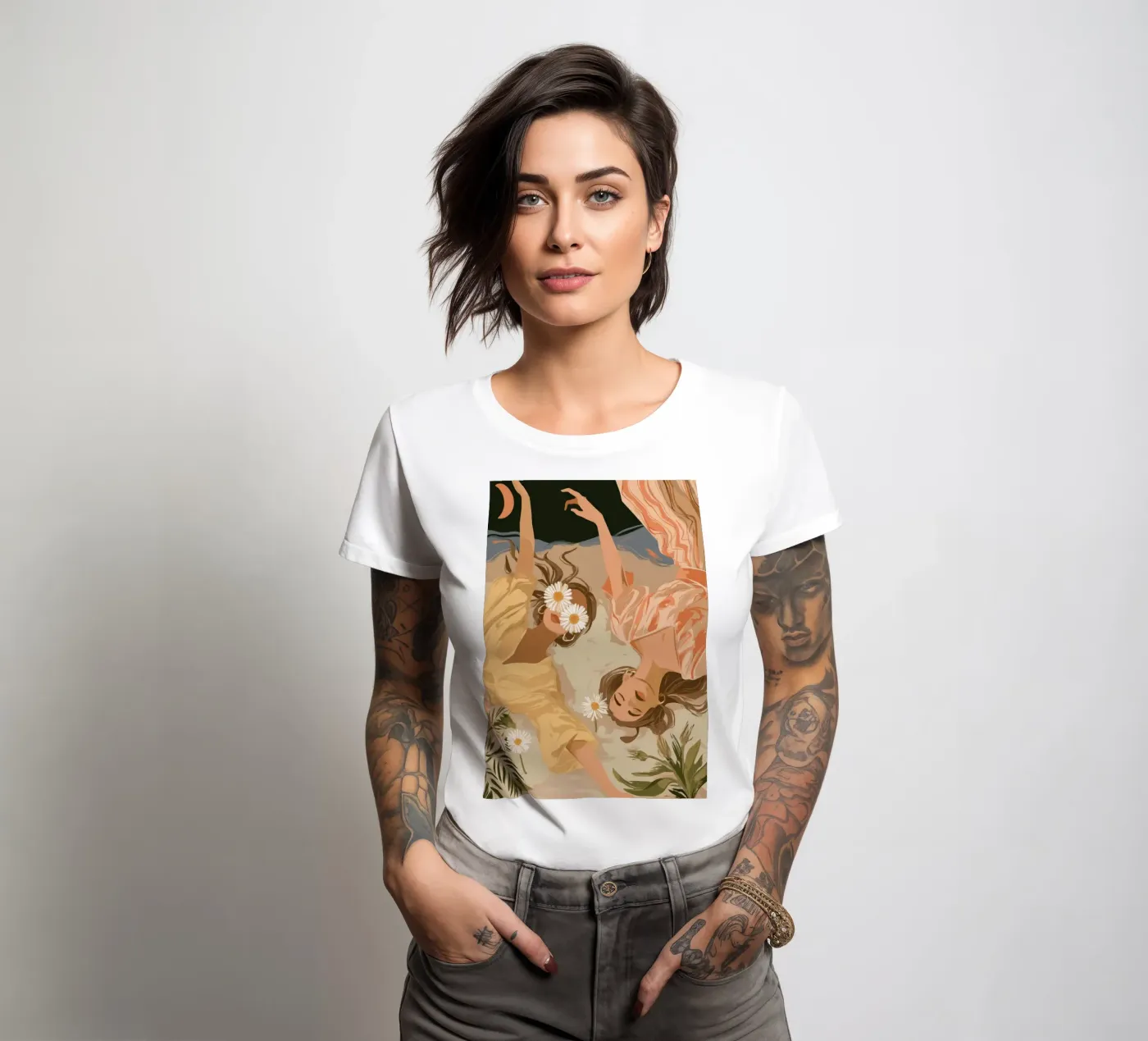 Daisy Eclipse dames t-shirt getailleerd van Clara August