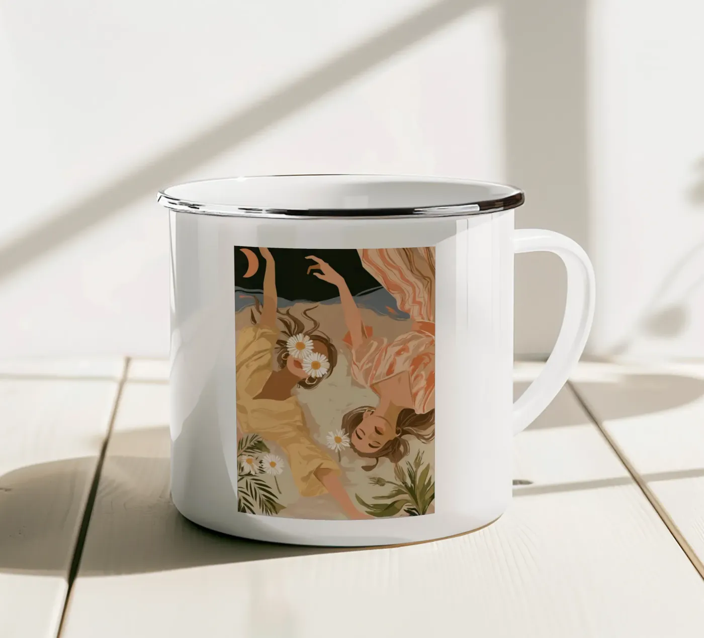 Daisy Eclipse emaille mok van Clara August