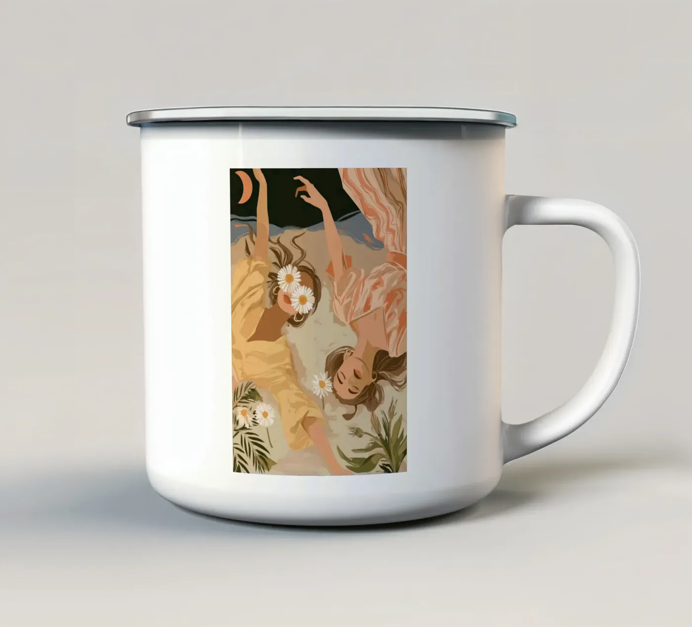 Daisy Eclipse emaille mok van Clara August