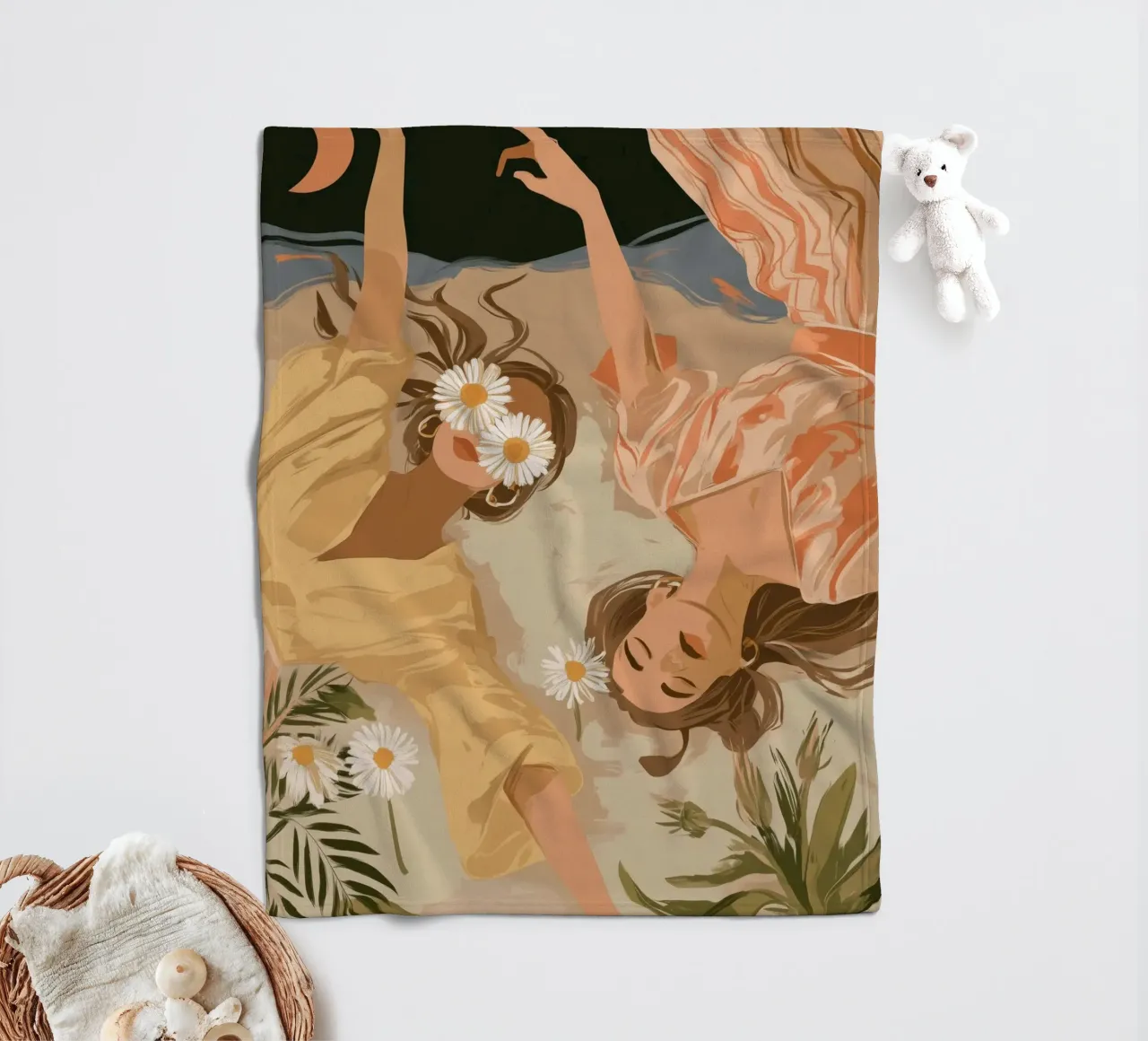 Daisy Eclipse fleecedeken van Clara August