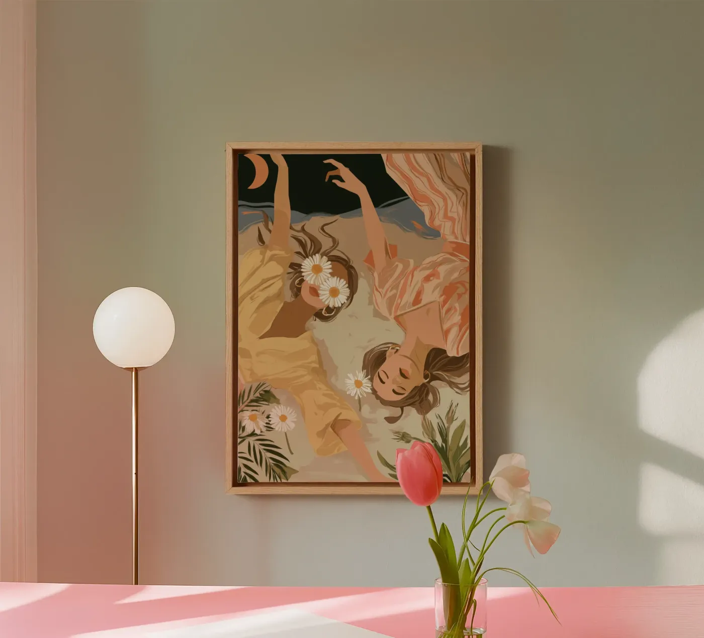 Daisy Eclipse canvas van Clara August