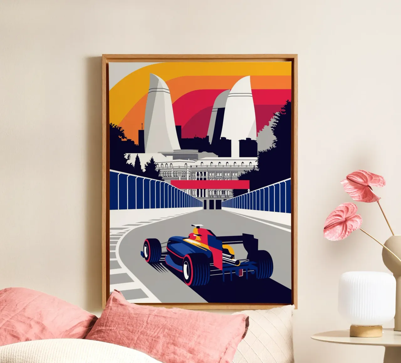 Race Car Baku canvas by Mariel Toigo