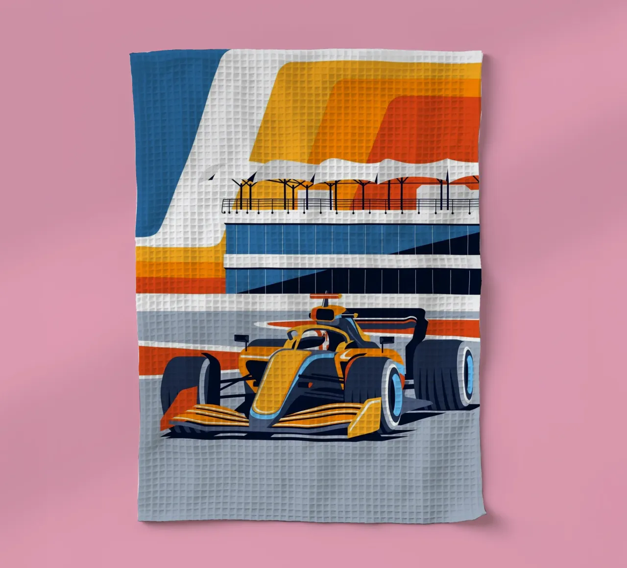 Britischer Formel-Rennsport Geschirrtuch von Mariel Toigo