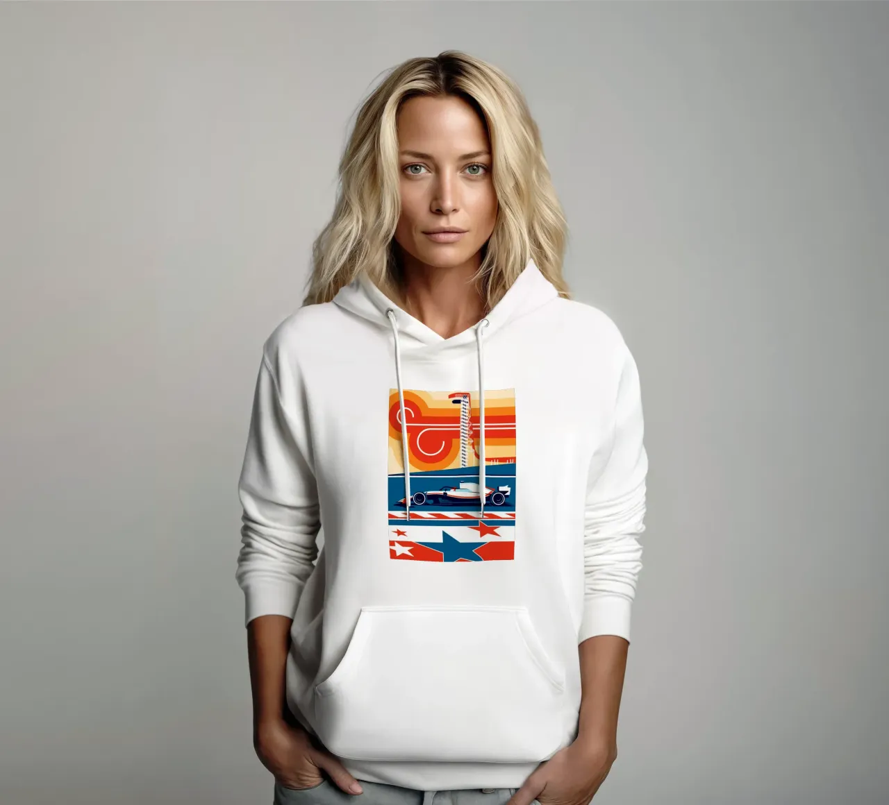 Auto da corsa di Formula Austin felpa con cappuccio da Mariel Toigo