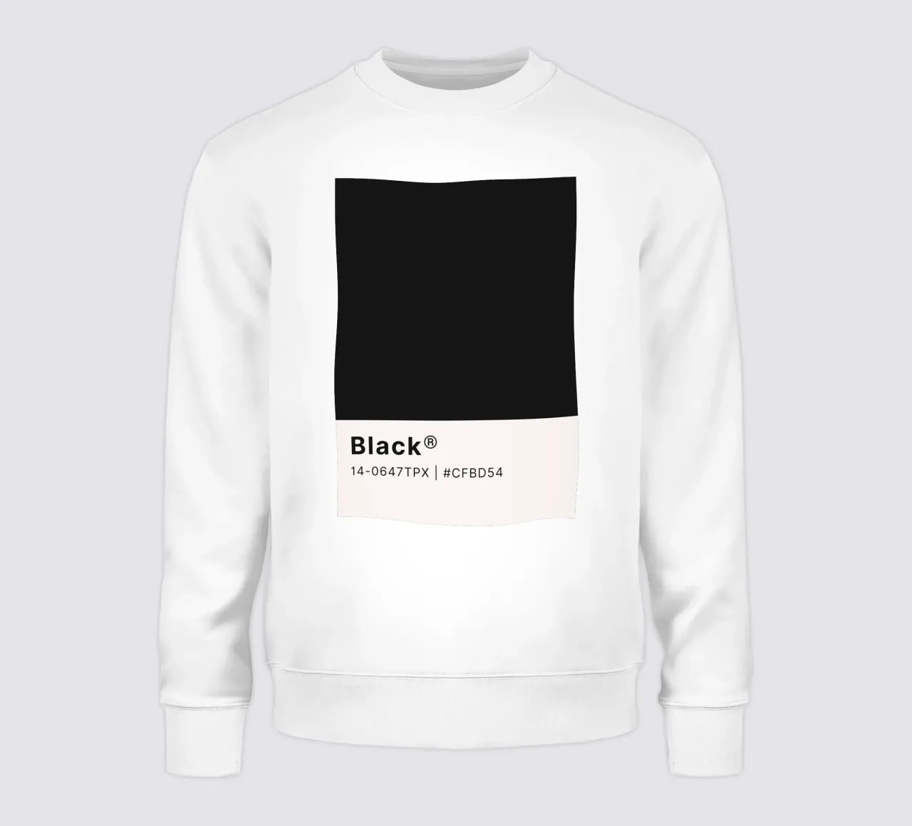 "Black" Color Swatch - Modern Minimalist Design Print sweatshirt by NorwesClub