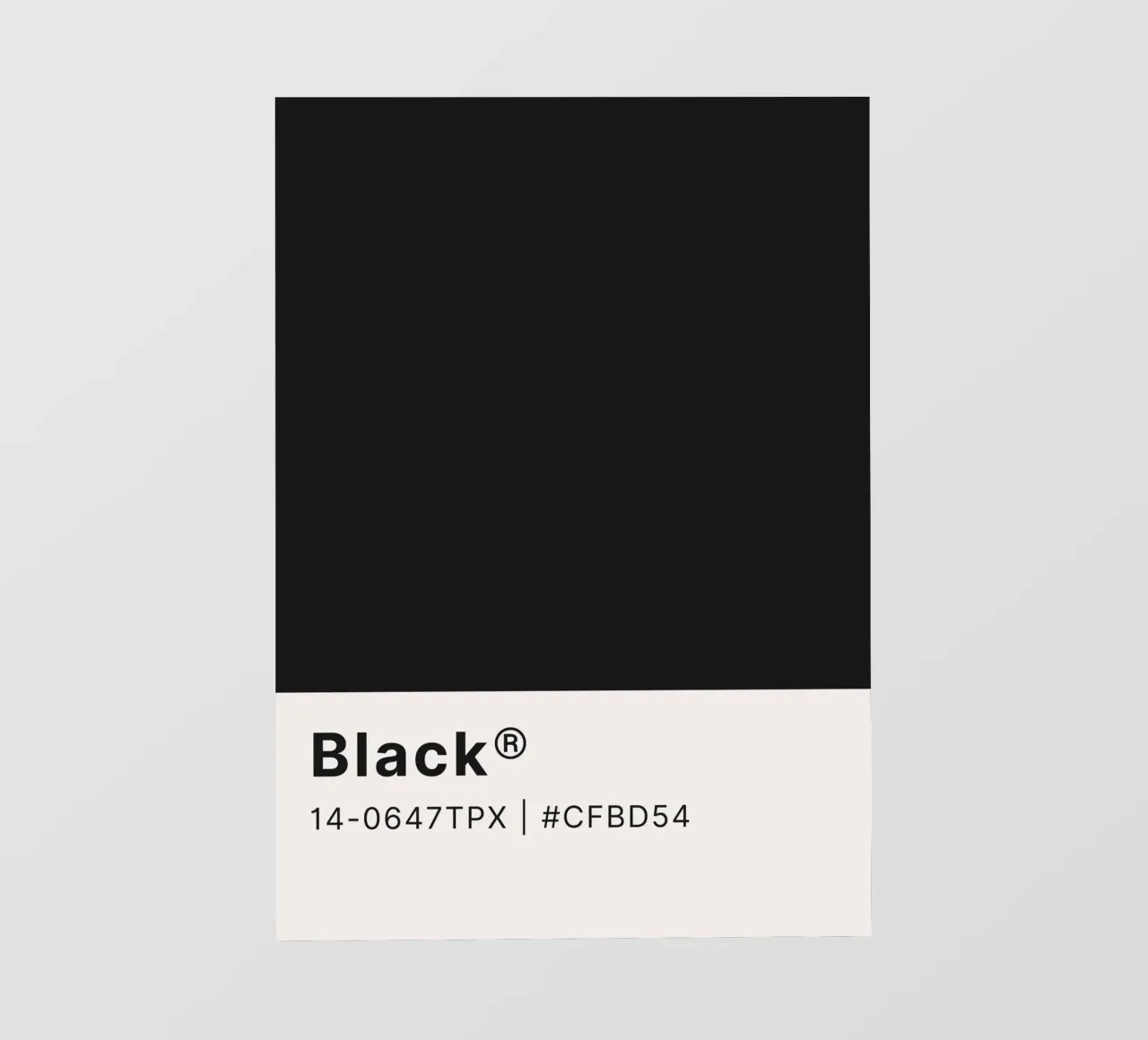 "Black" Color Swatch - Modern Minimalist Design Print photo wallpaper by NorwesClub