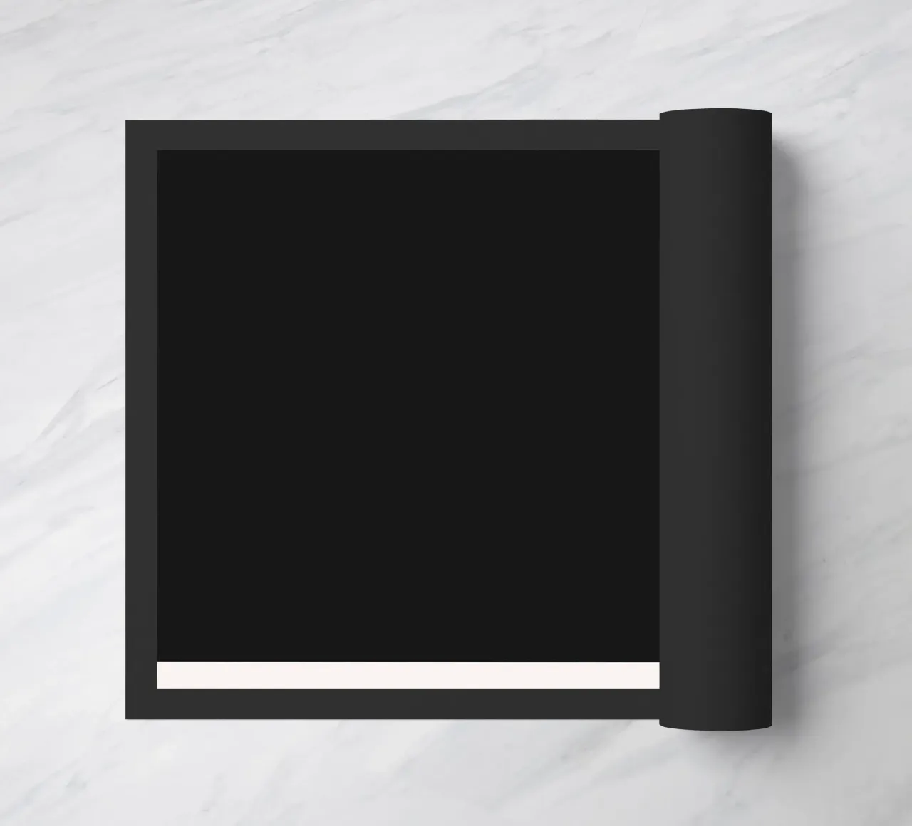 "Black" Color Swatch - Modern Minimalist Design Print doormat by NorwesClub