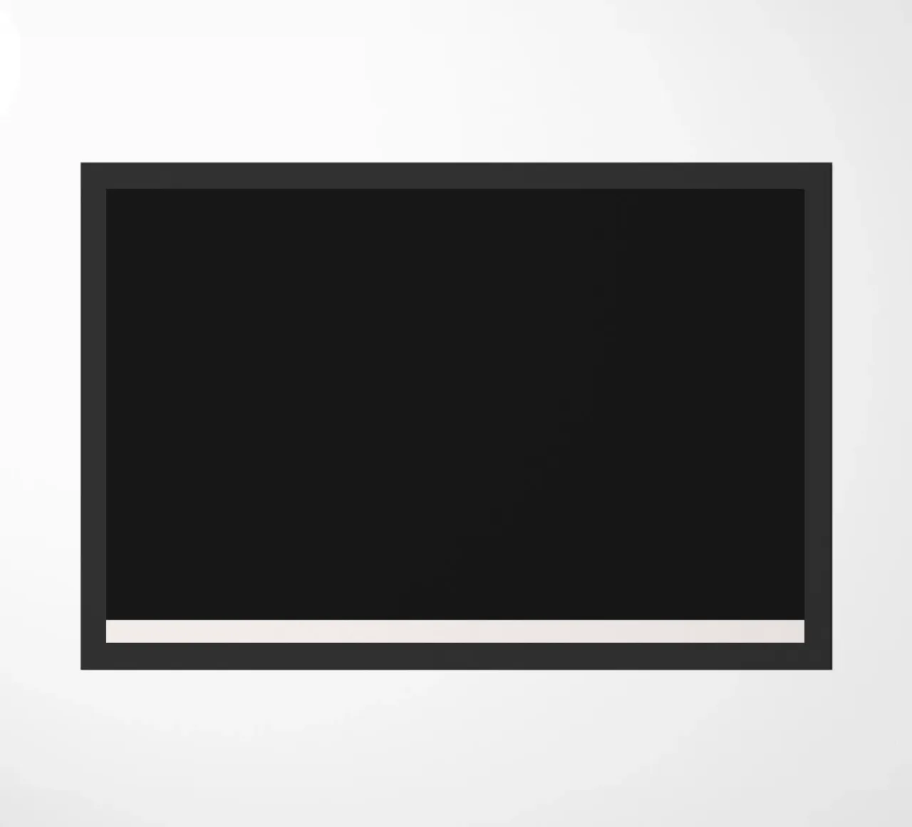 "Black" Color Swatch - Modern Minimalist Design Print doormat by NorwesClub