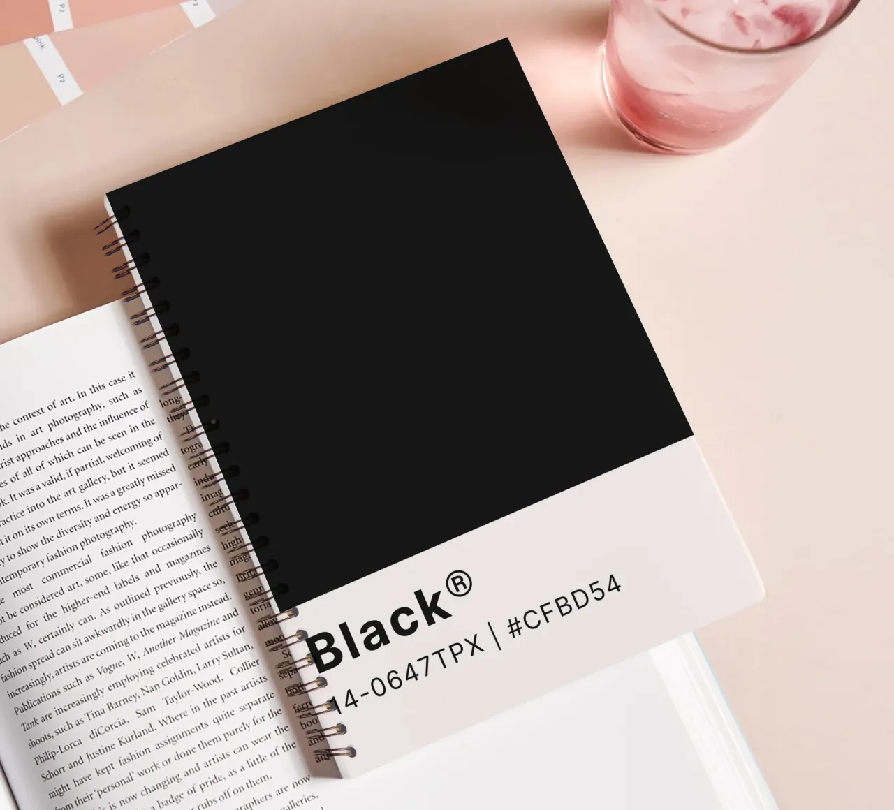 Farbmuster "Schwarz" - Modernes minimalistisches Design Druck Ringbuch von NorwesClub