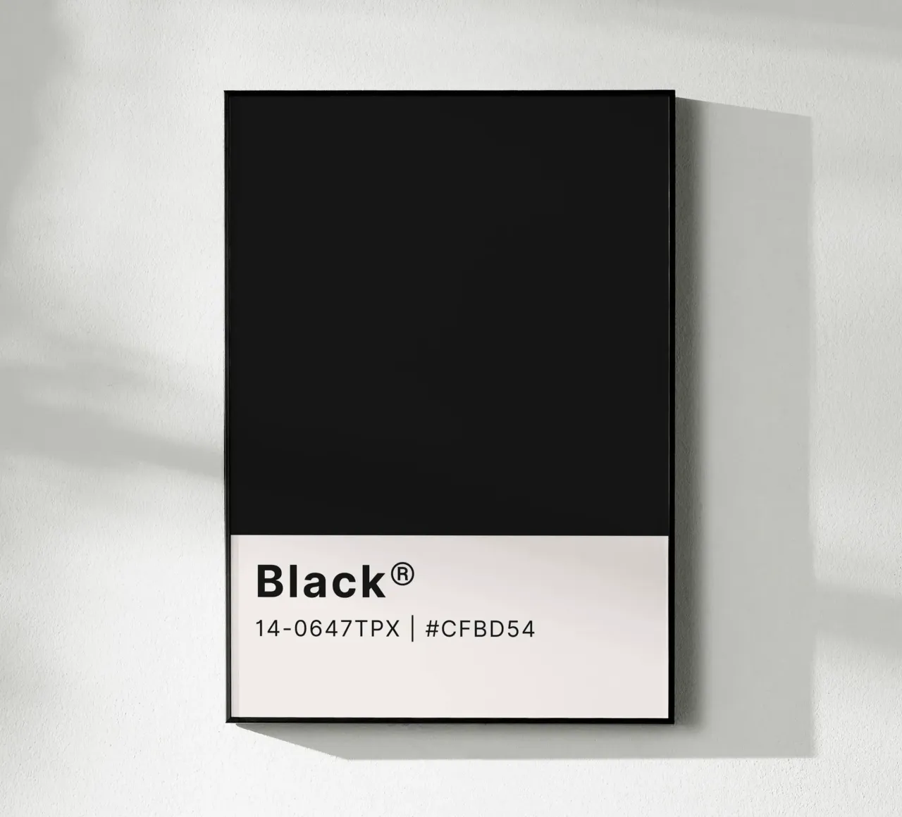 Échantillon de couleur "noir" - Design moderne et minimaliste imprimé plexiglas de NorwesClub