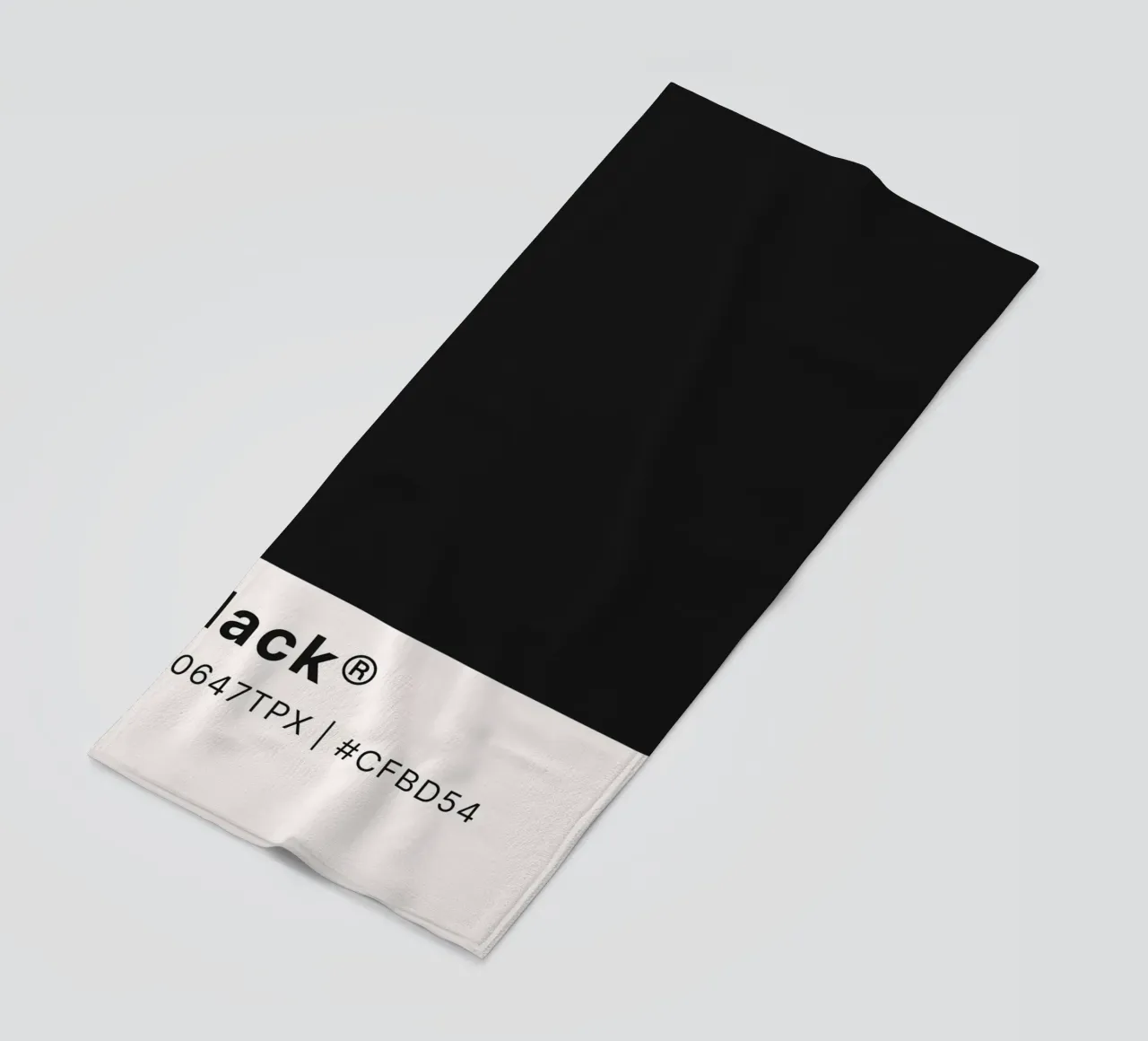 Kleurstaal "Zwart" - Modern Minimalistisch Ontwerp Print strandhanddoek van NorwesClub