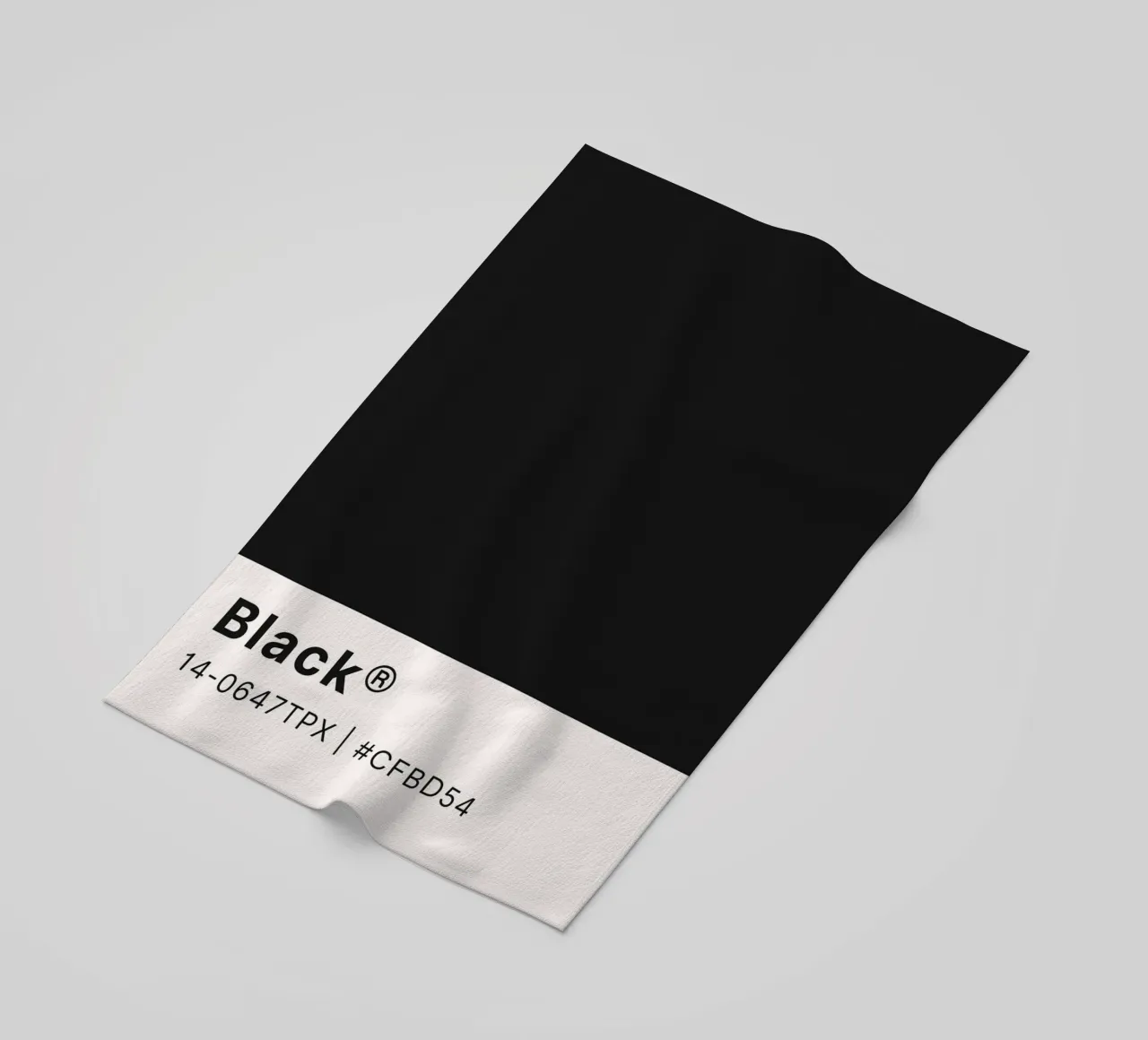 Kleurstaal "Zwart" - Modern Minimalistisch Ontwerp Print strandhanddoek van NorwesClub