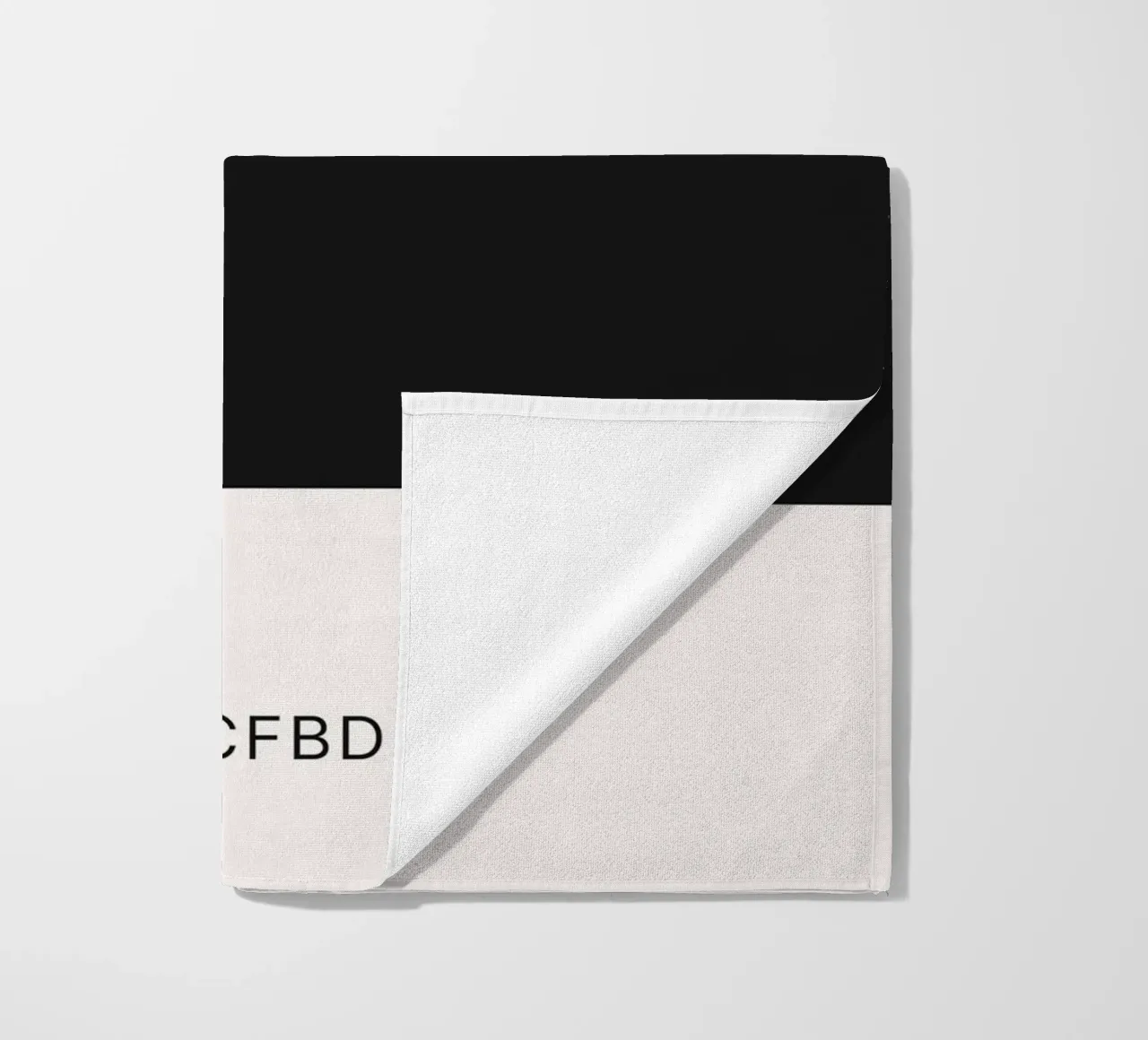 Kleurstaal "Zwart" - Modern Minimalistisch Ontwerp Print strandhanddoek van NorwesClub