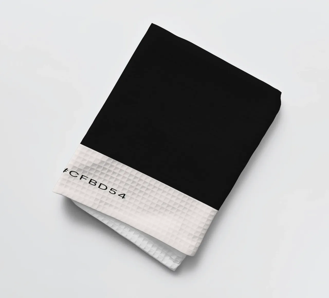 "Black" Color Swatch - Modern Minimalist Design Print tea towel by NorwesClub