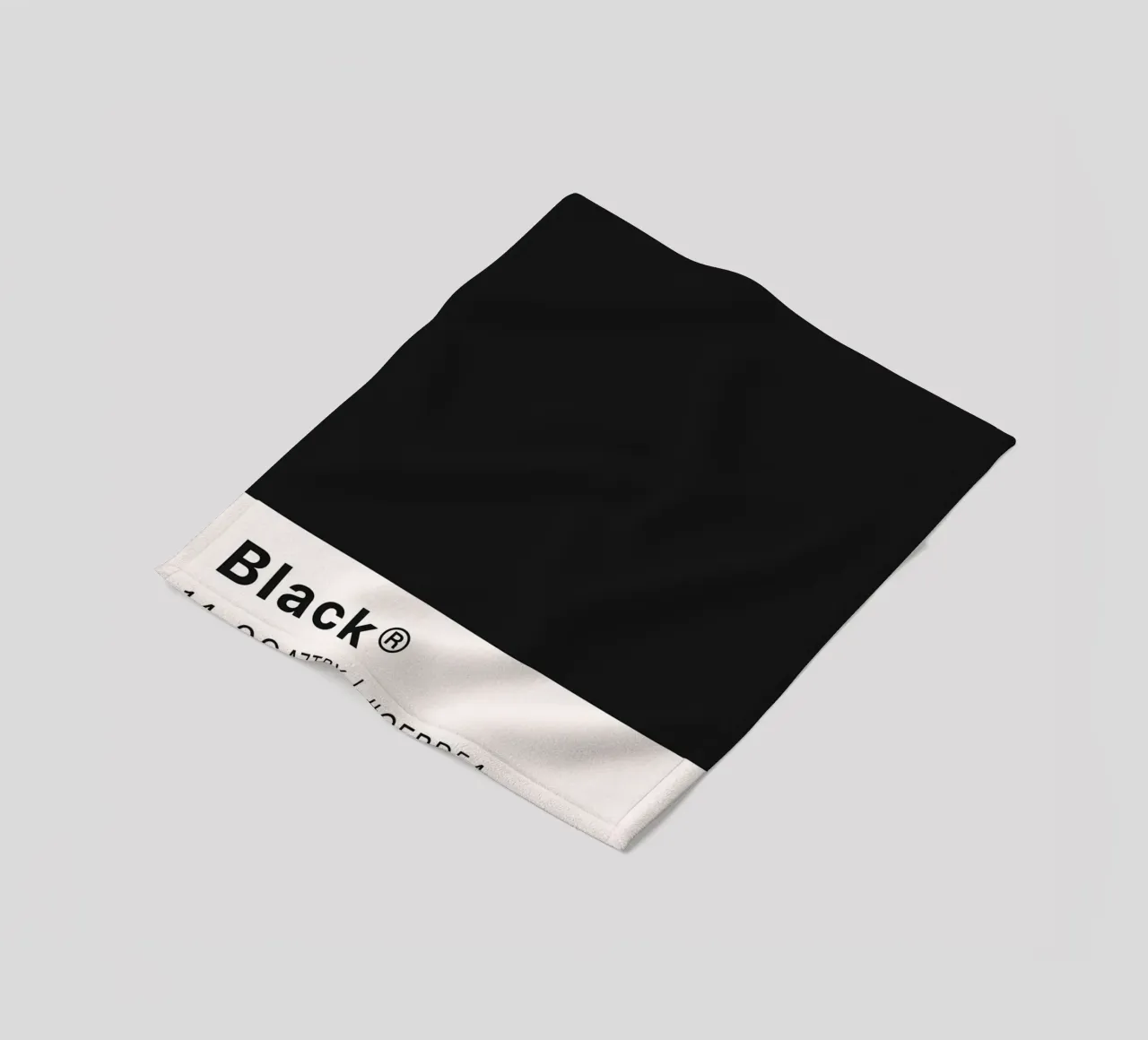"Black" Color Swatch - Modern Minimalist Design Print fleece blanket by NorwesClub