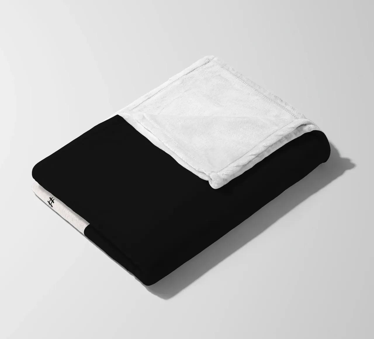 "Black" Color Swatch - Modern Minimalist Design Print fleece blanket by NorwesClub
