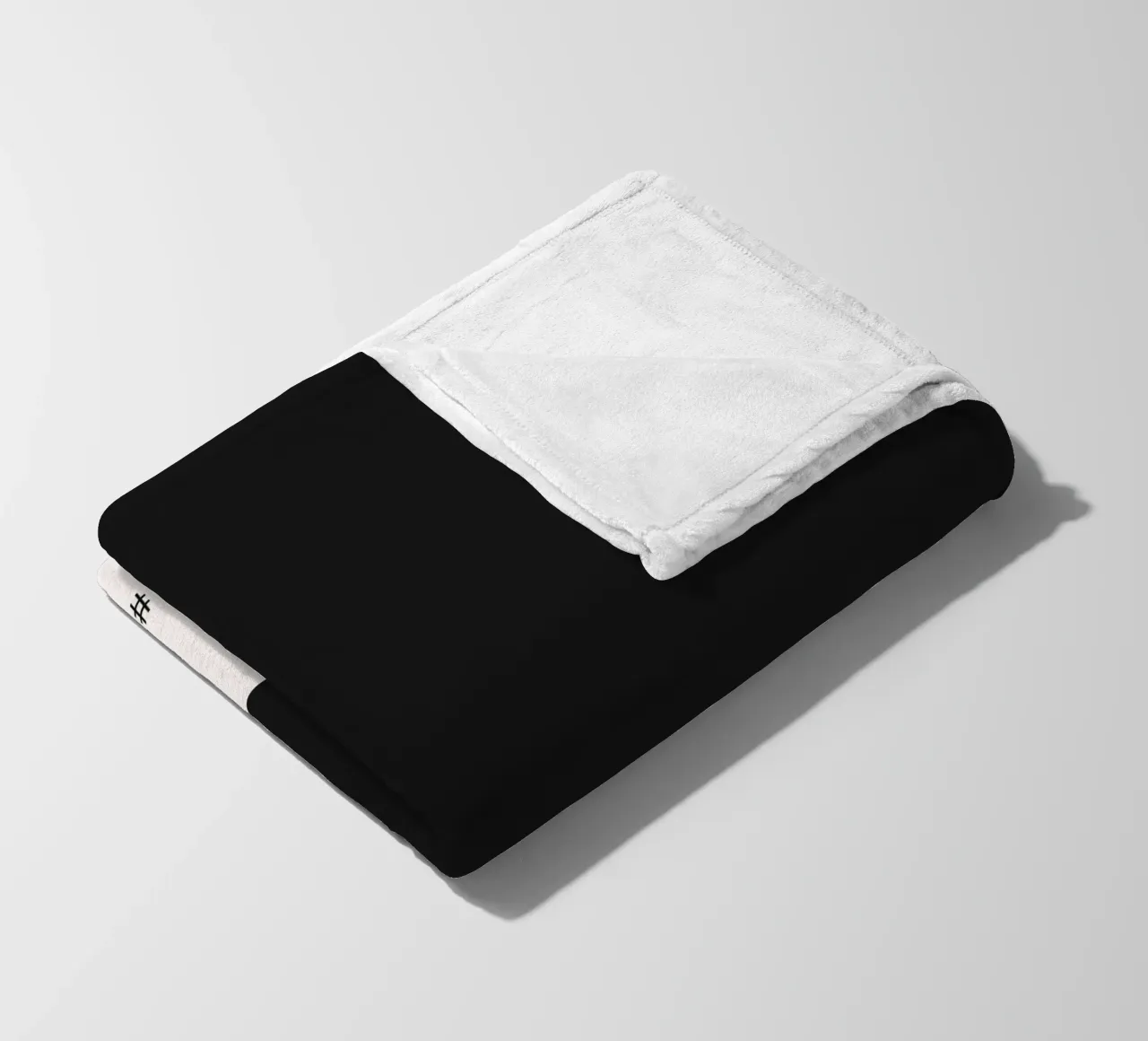 "Black" Color Swatch - Modern Minimalist Design Print fleece blanket by NorwesClub
