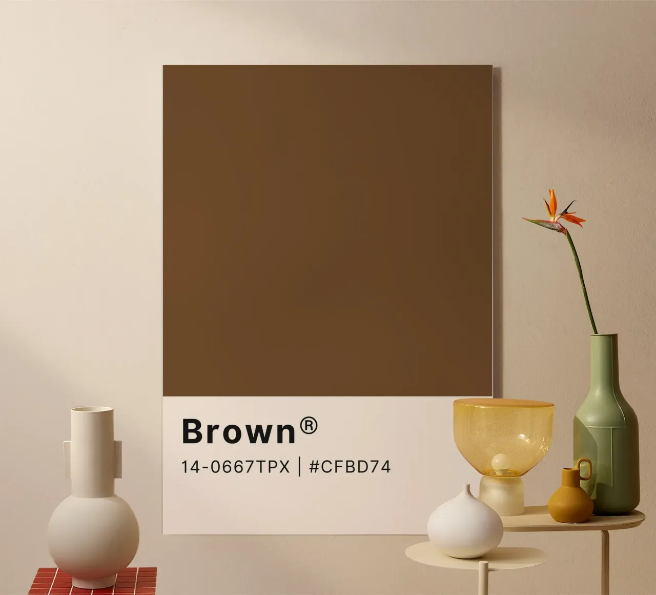 "Brown" Color Swatch - Earthy Minimalist Design Print acrylic glass by NorwesClub