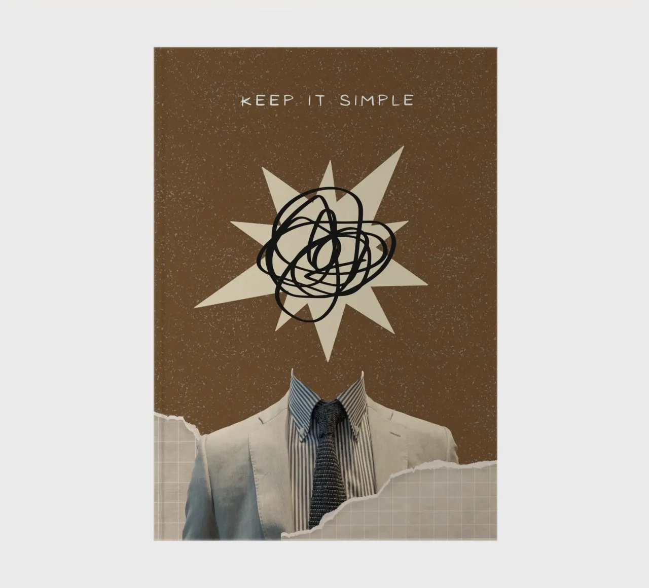 Keep It Simple - Abstract Mind Dapper Suit Print notebook by NorwesClub