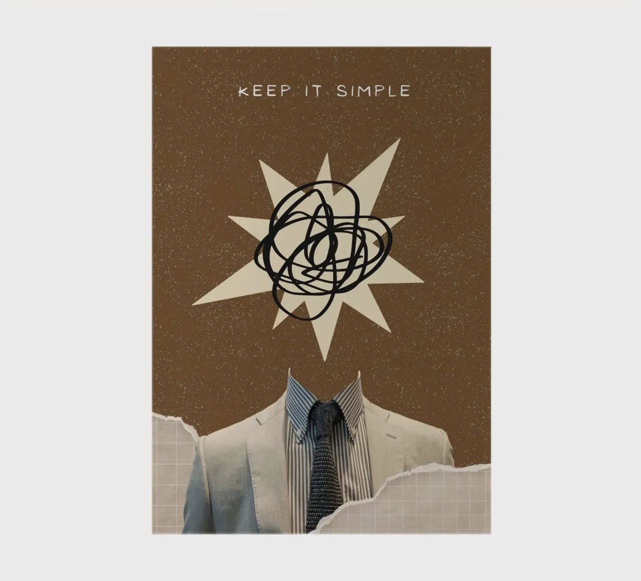 Keep It Simple - Abstract Mind Dapper Suit Print notebook by NorwesClub