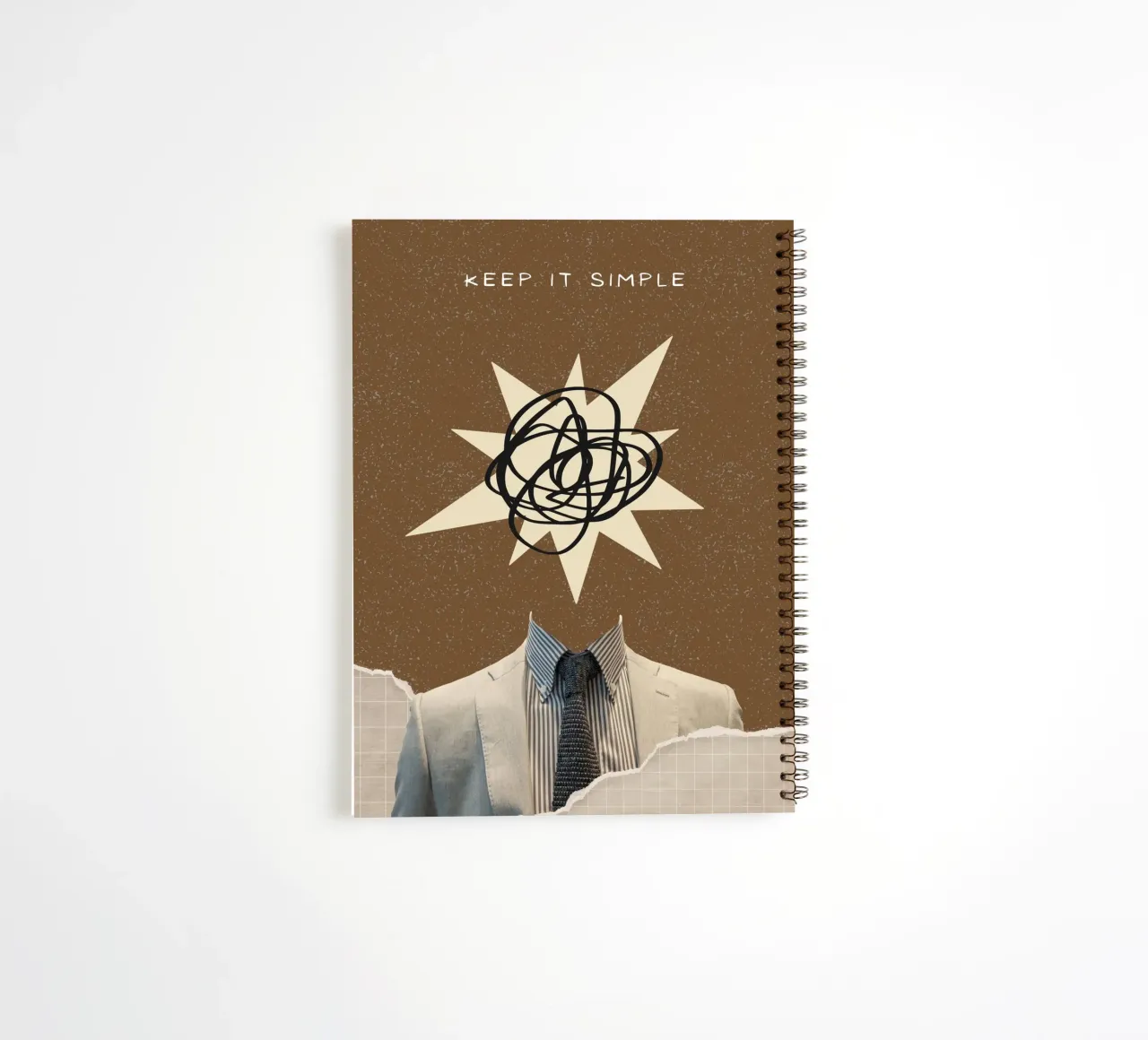 Keep It Simple - Abstrakter Geist Dapper Suit Print Ringbuch von NorwesClub