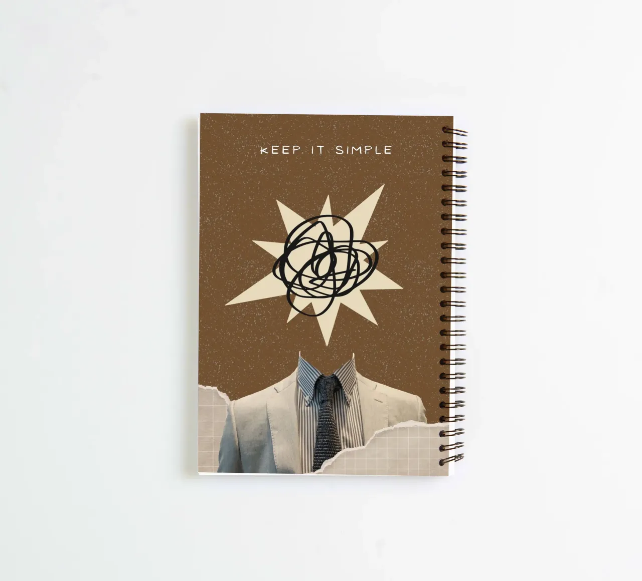 Keep It Simple - Abstrakter Geist Dapper Suit Print Ringbuch von NorwesClub