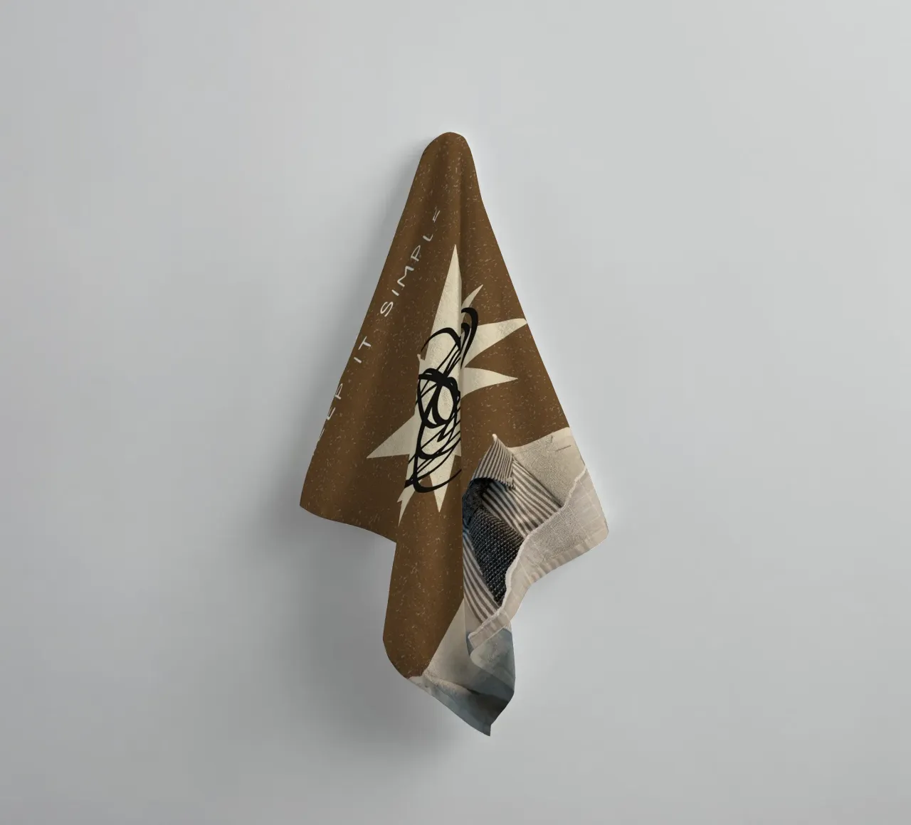 Keep It Simple - Abstrakter Geist Dapper Suit Print Handtuch von NorwesClub