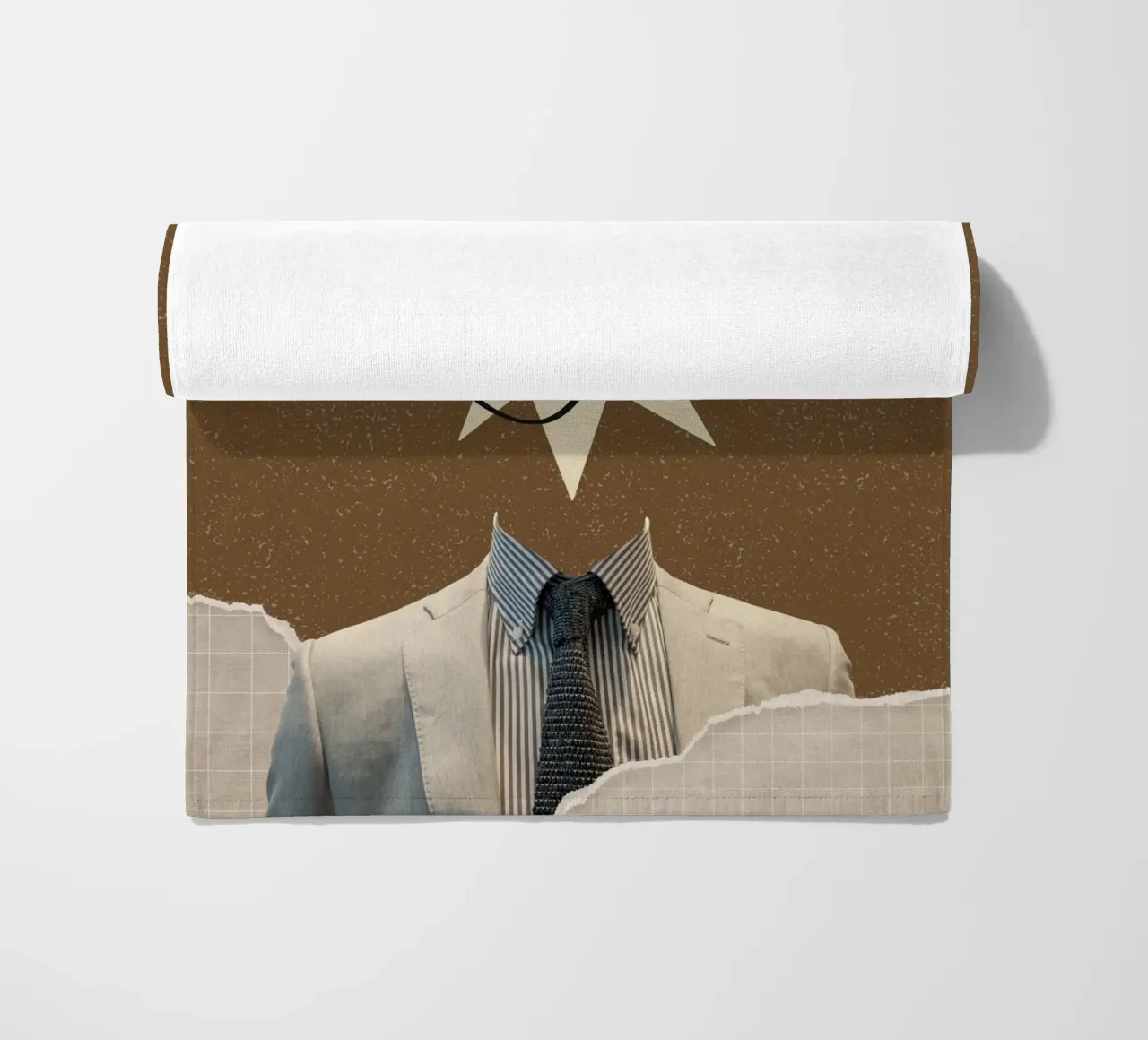 Keep It Simple - Abstrakter Geist Dapper Suit Print Strandtuch von NorwesClub