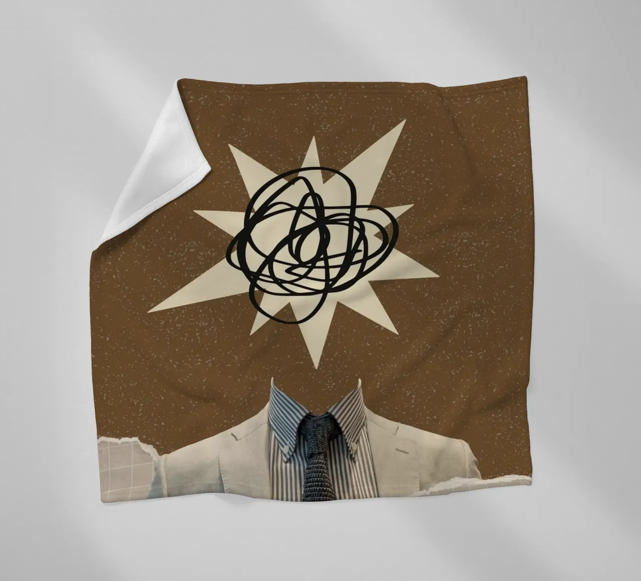 Keep It Simple - Abstrakter Geist Dapper Suit Print Fleecedecke von NorwesClub