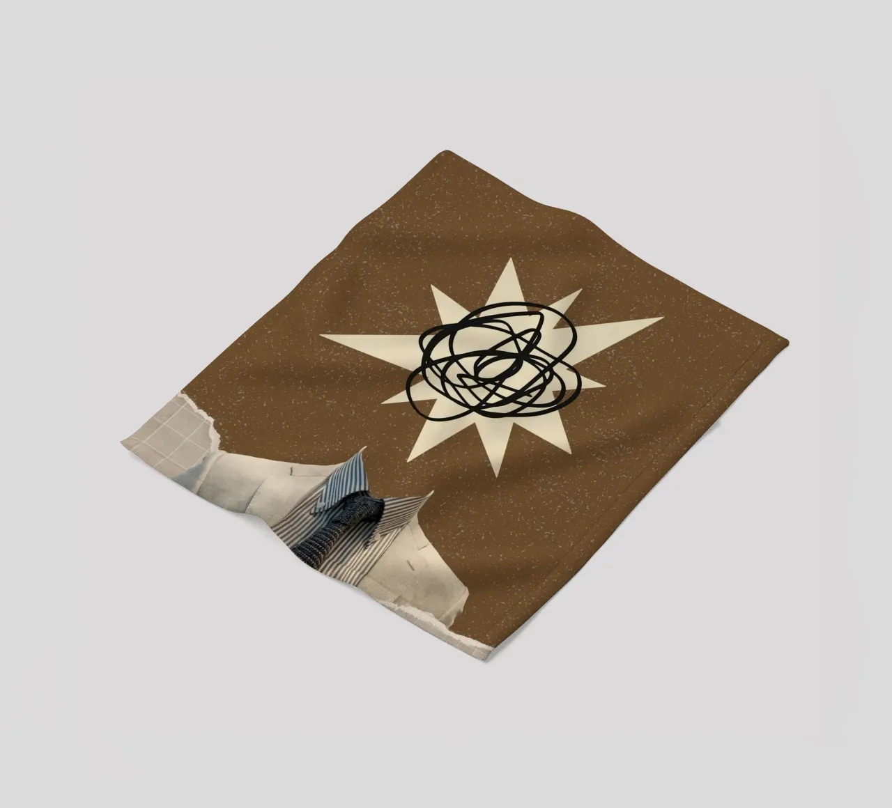 Keep It Simple - Abstrakter Geist Dapper Suit Print Fleecedecke von NorwesClub